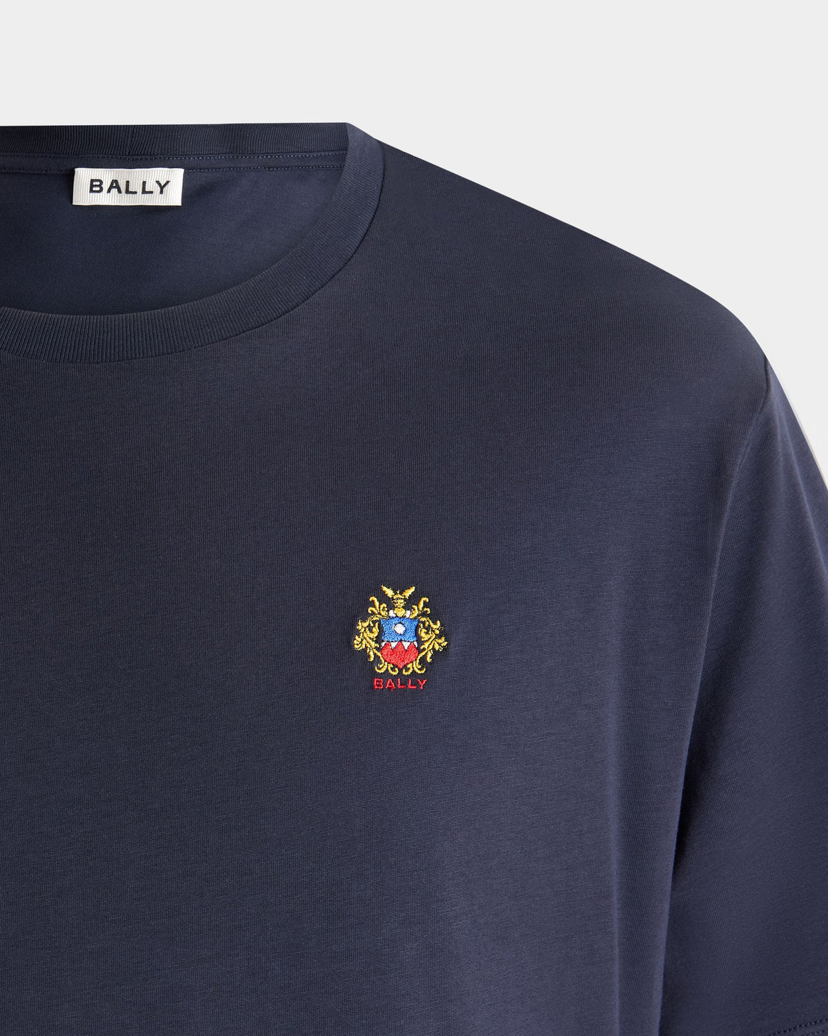 Bally Global - Tシャツ ネイビーブルー コットン Ballyクレスト - ブルー