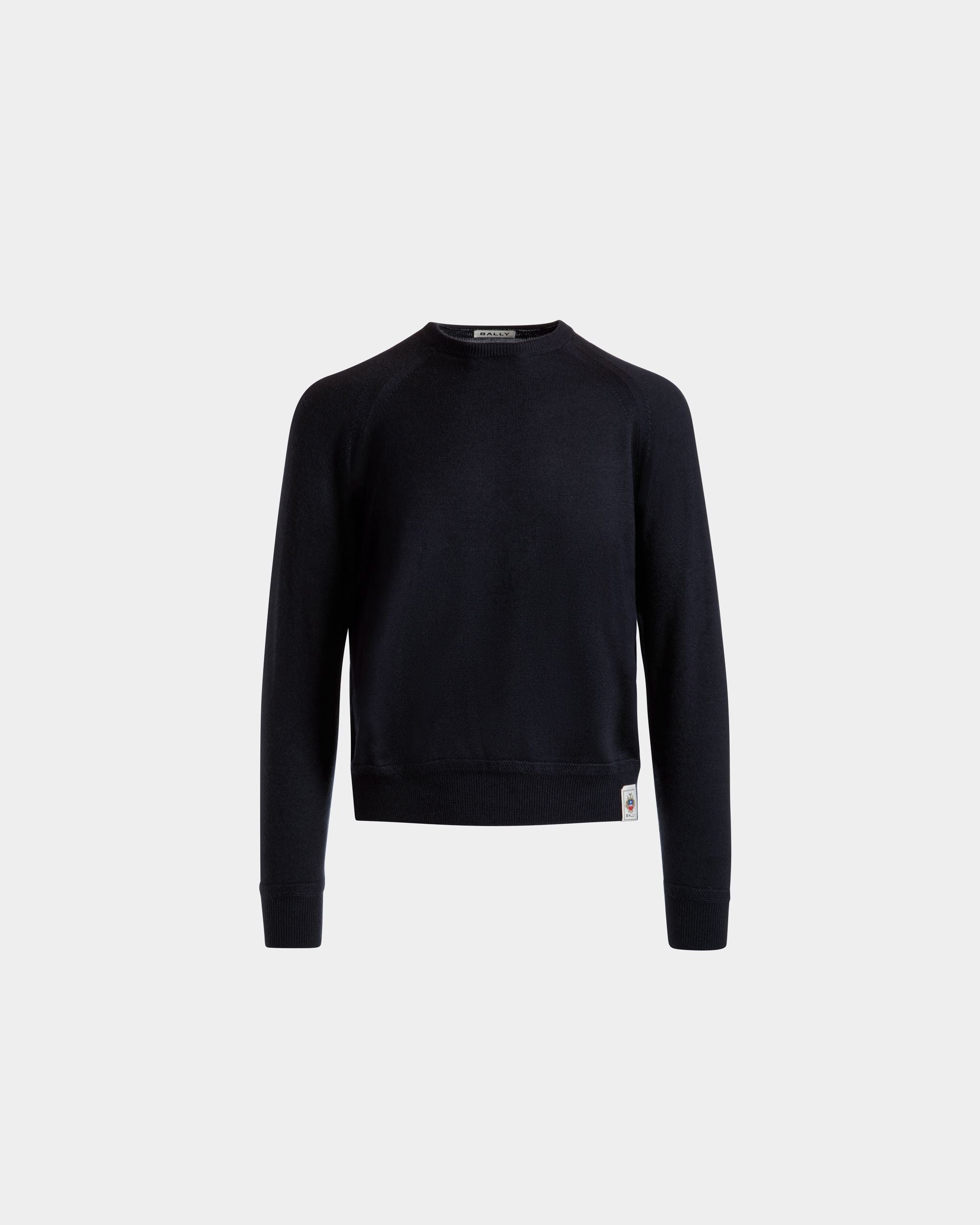 Bally Global - Crewneck in Navy Blue Cashmere Silk - Blue