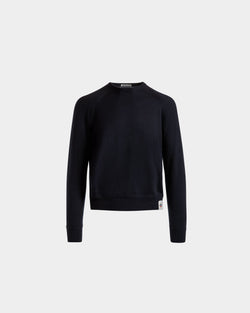 Crewneck in Navy Blue Cashmere Silk
