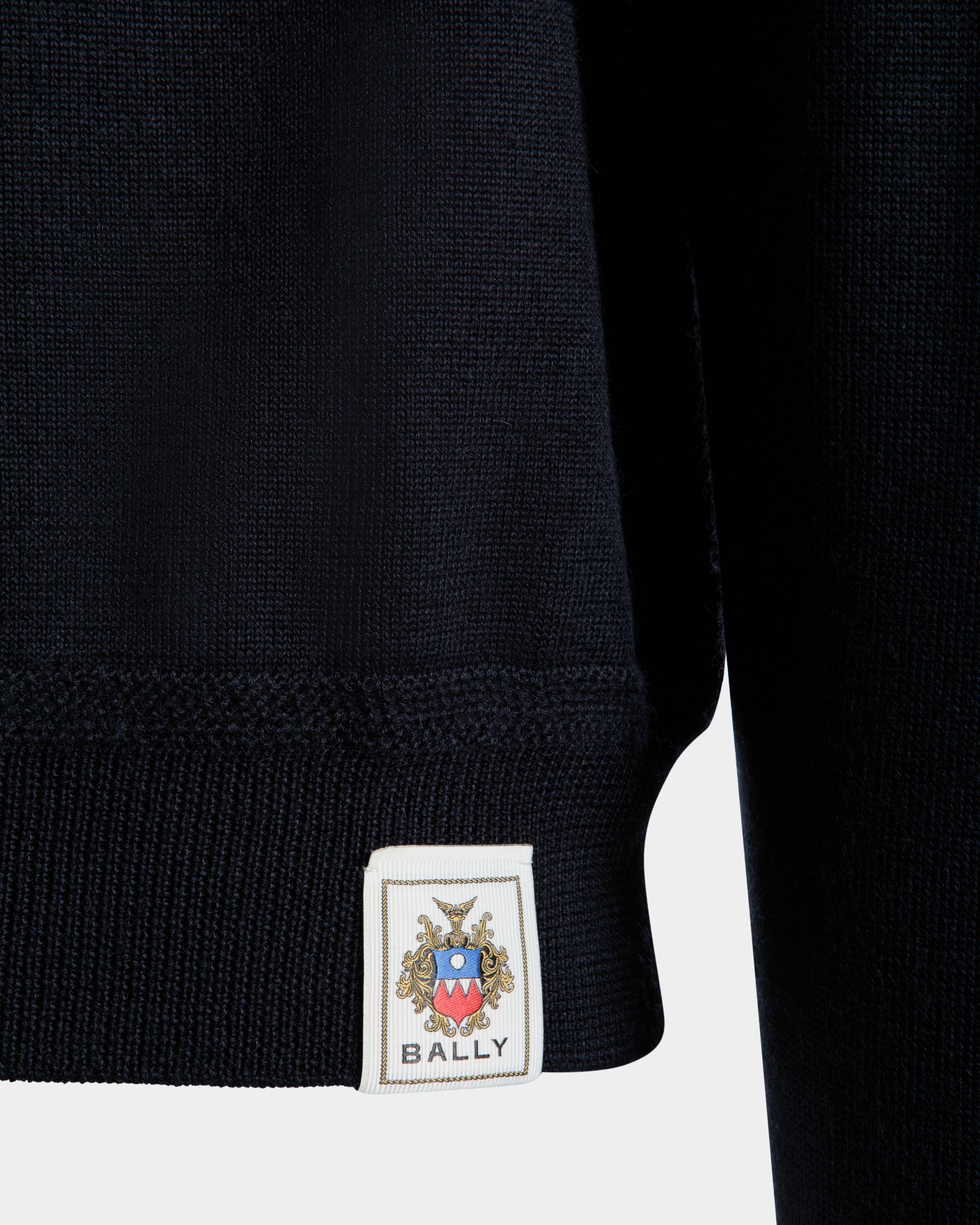 Bally Global - Crewneck in Navy Blue Cashmere Silk - Blue