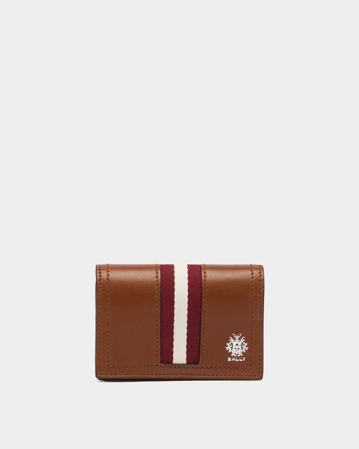 Bally Global - Ray Card Holder in Amber Brown Leather - Brown