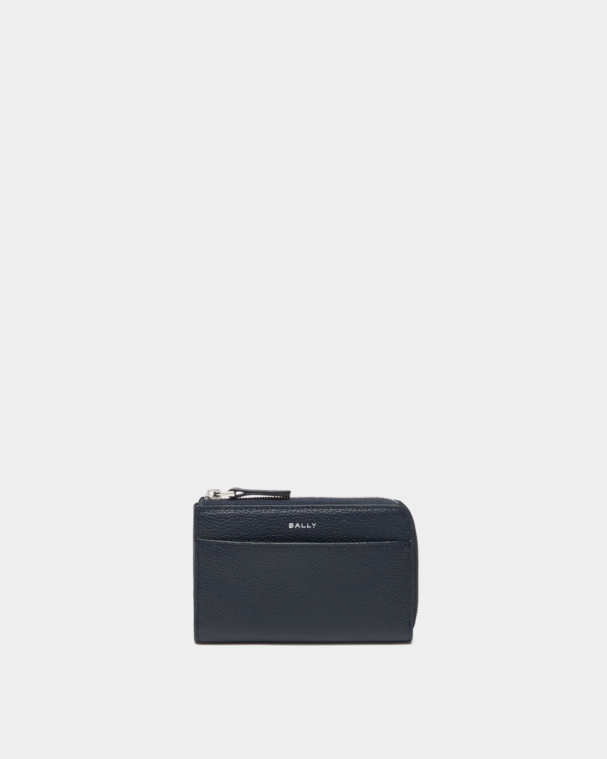 Bally Global - Capitol カードホルダー ネイビーブルーグレインレザー - ブルー