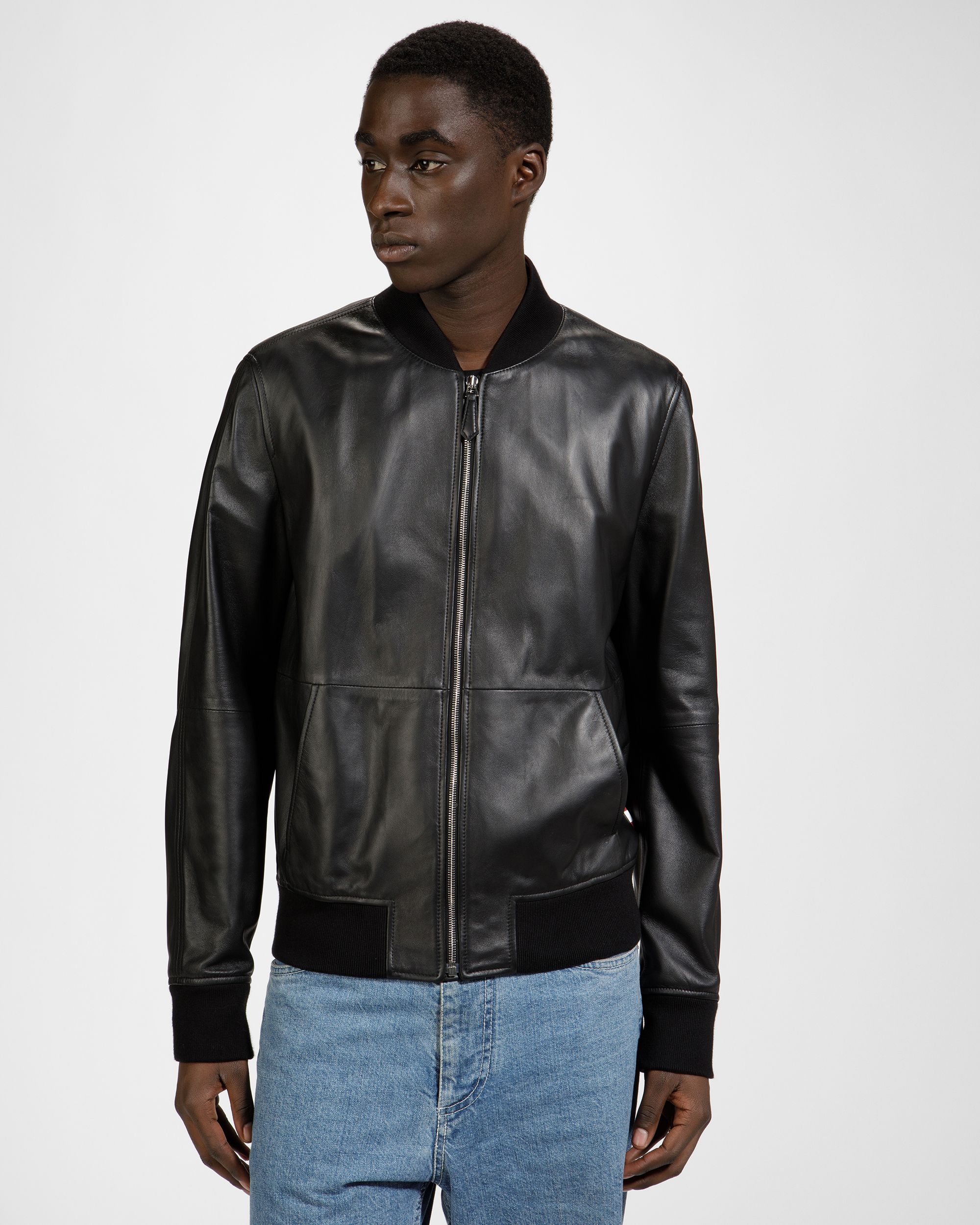 Bally Global - Leather Bomber Jacket In Black - Black