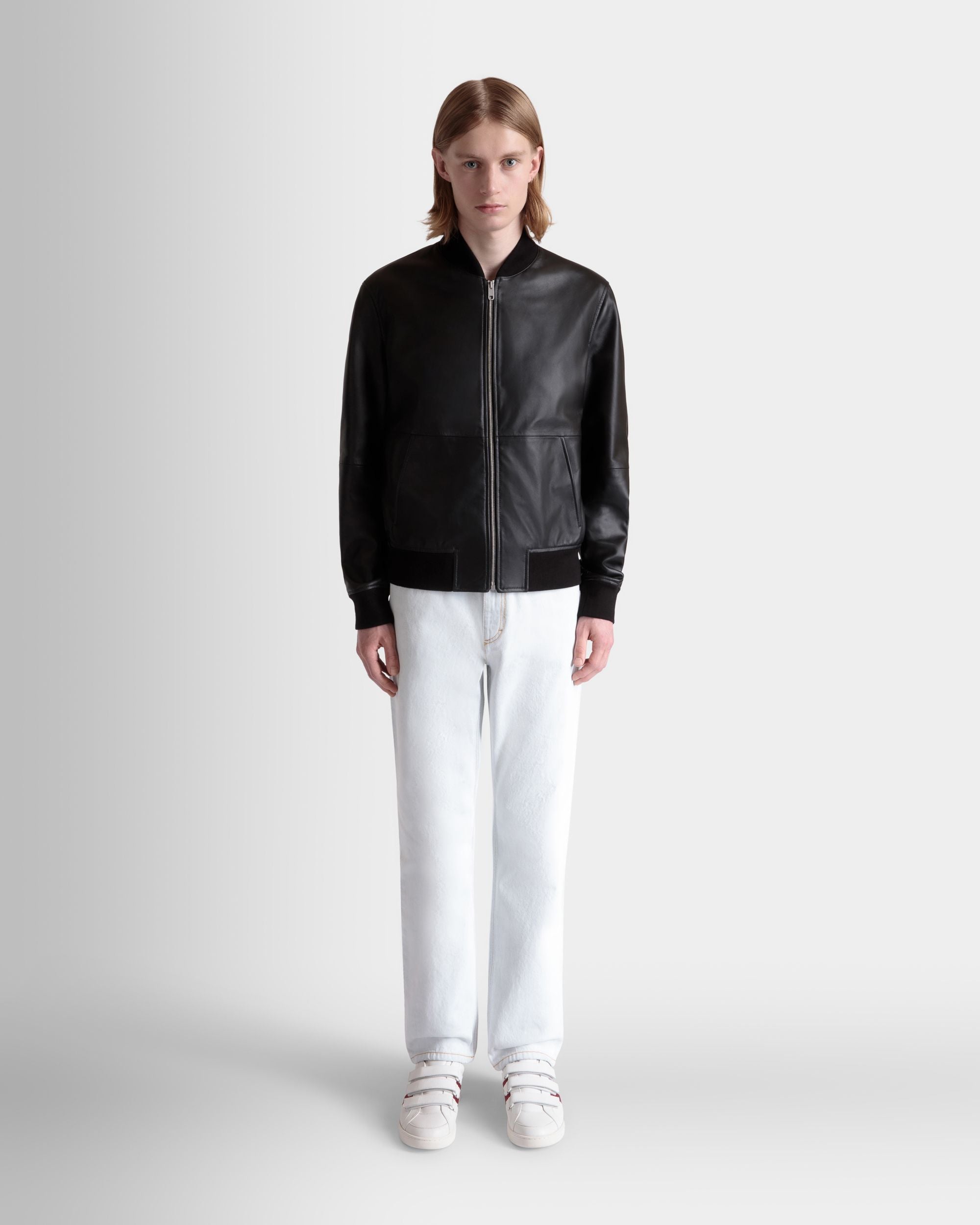 Bally Global - ボンバージャケット ブラック レザー - ブラック