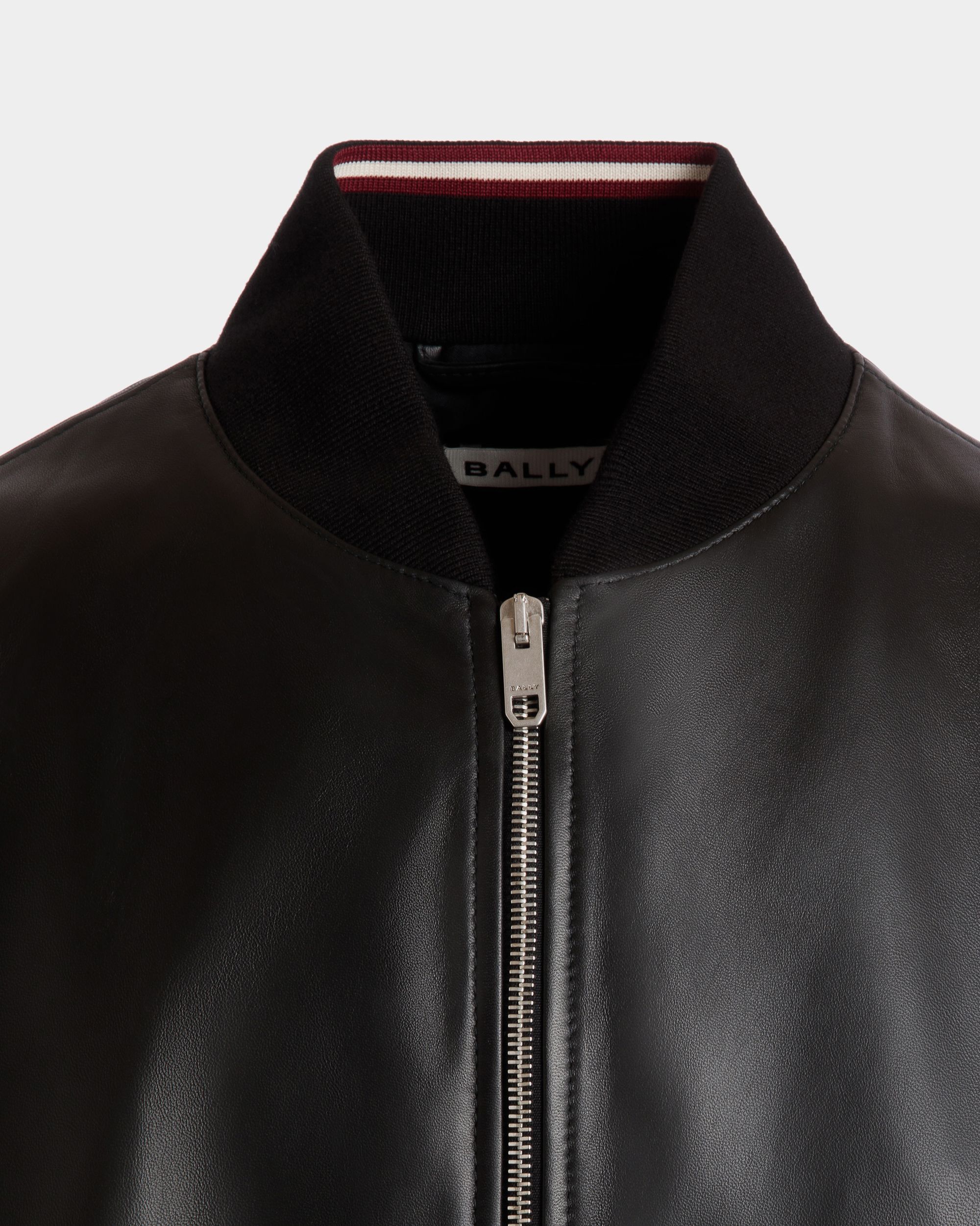 Bally Global - ボンバージャケット ブラック レザー - ブラック