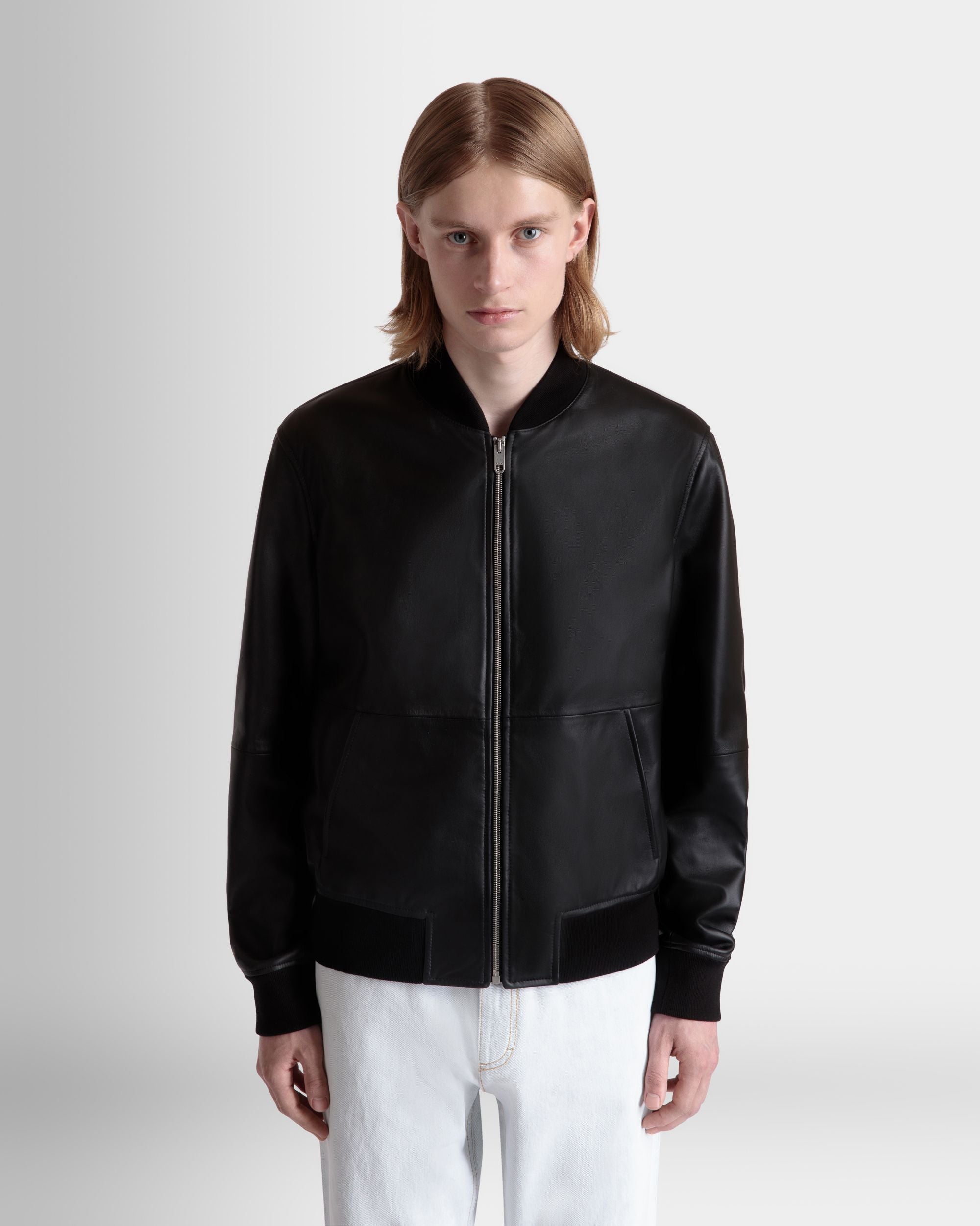 Bally Global - ボンバージャケット ブラック レザー - ブラック