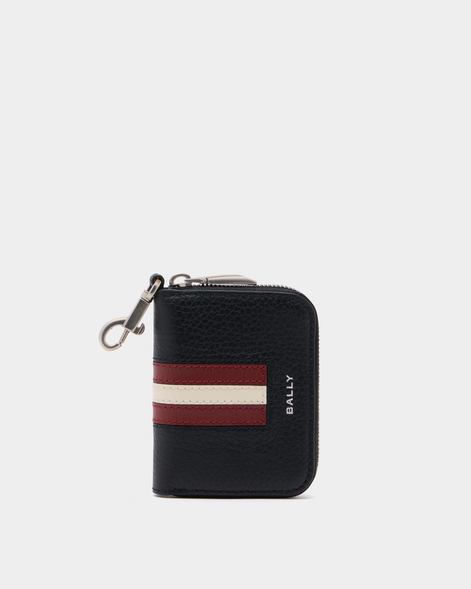 Bally Global - Ribbon キーホルダー ブラック グレインレザー - ブラック