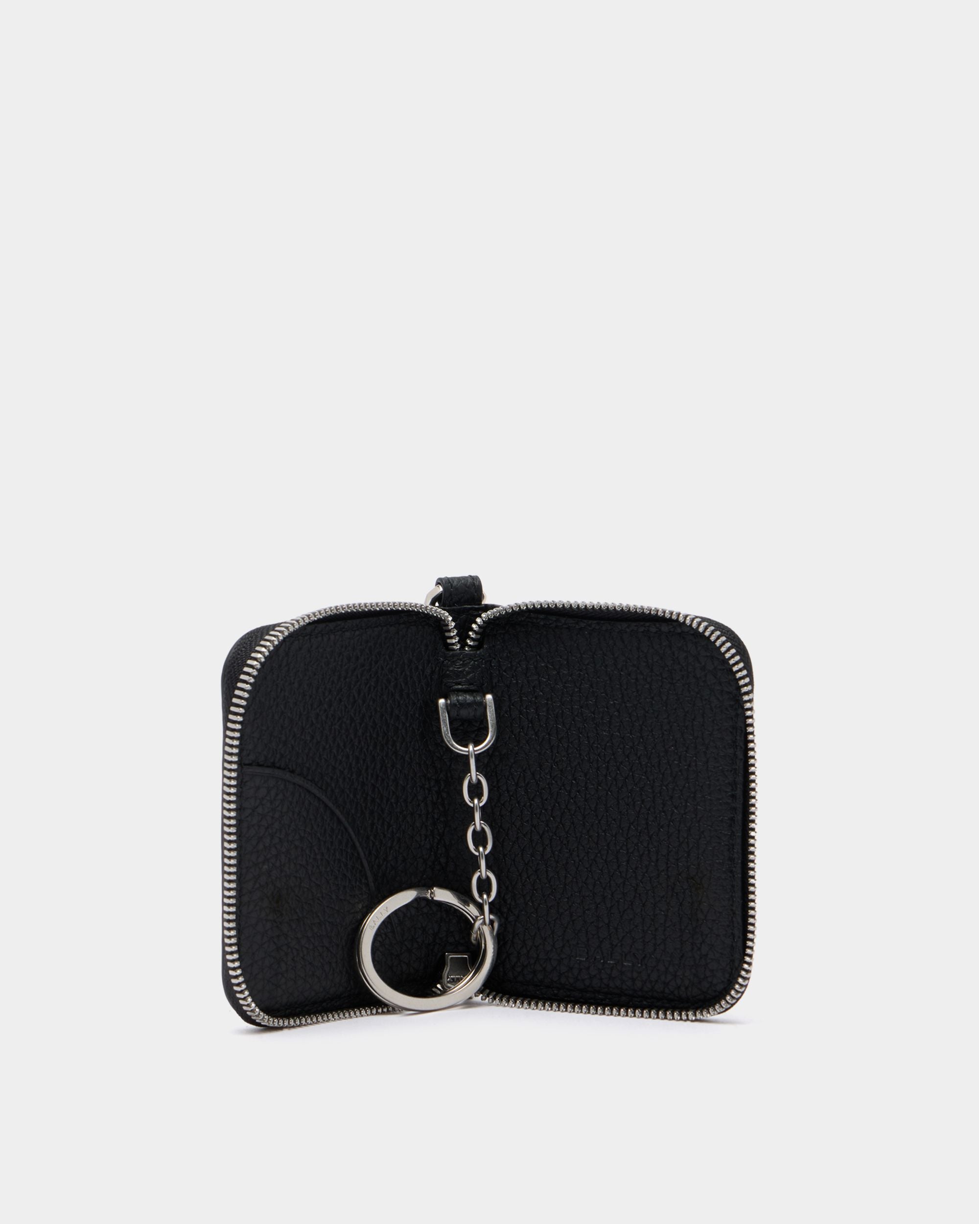 Bally Global - Ribbon キーホルダー ブラック グレインレザー - ブラック