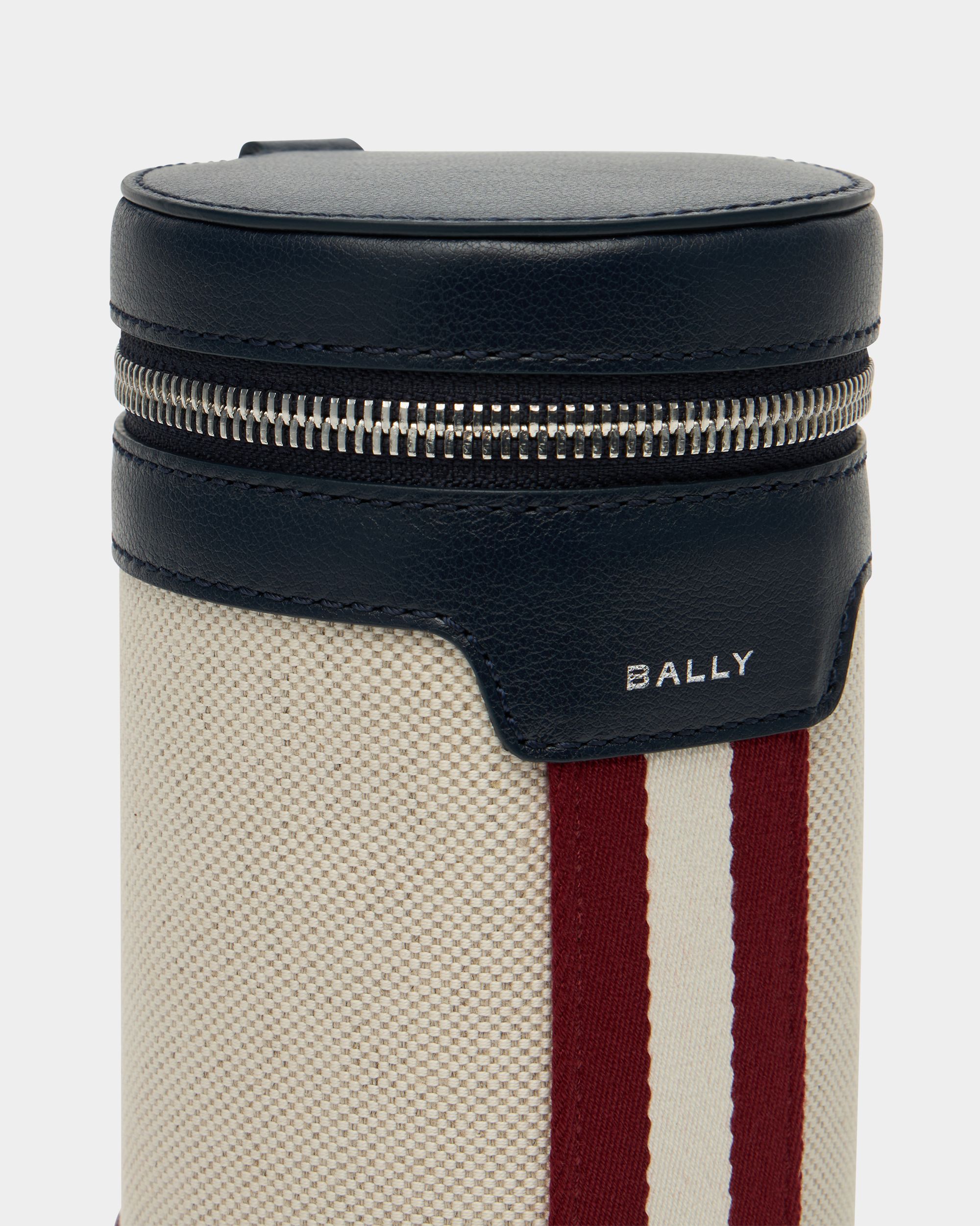 Bally Global - テニスコレクション  ボールケース アイボリーコットンキャンバス＆レザー - ホワイト