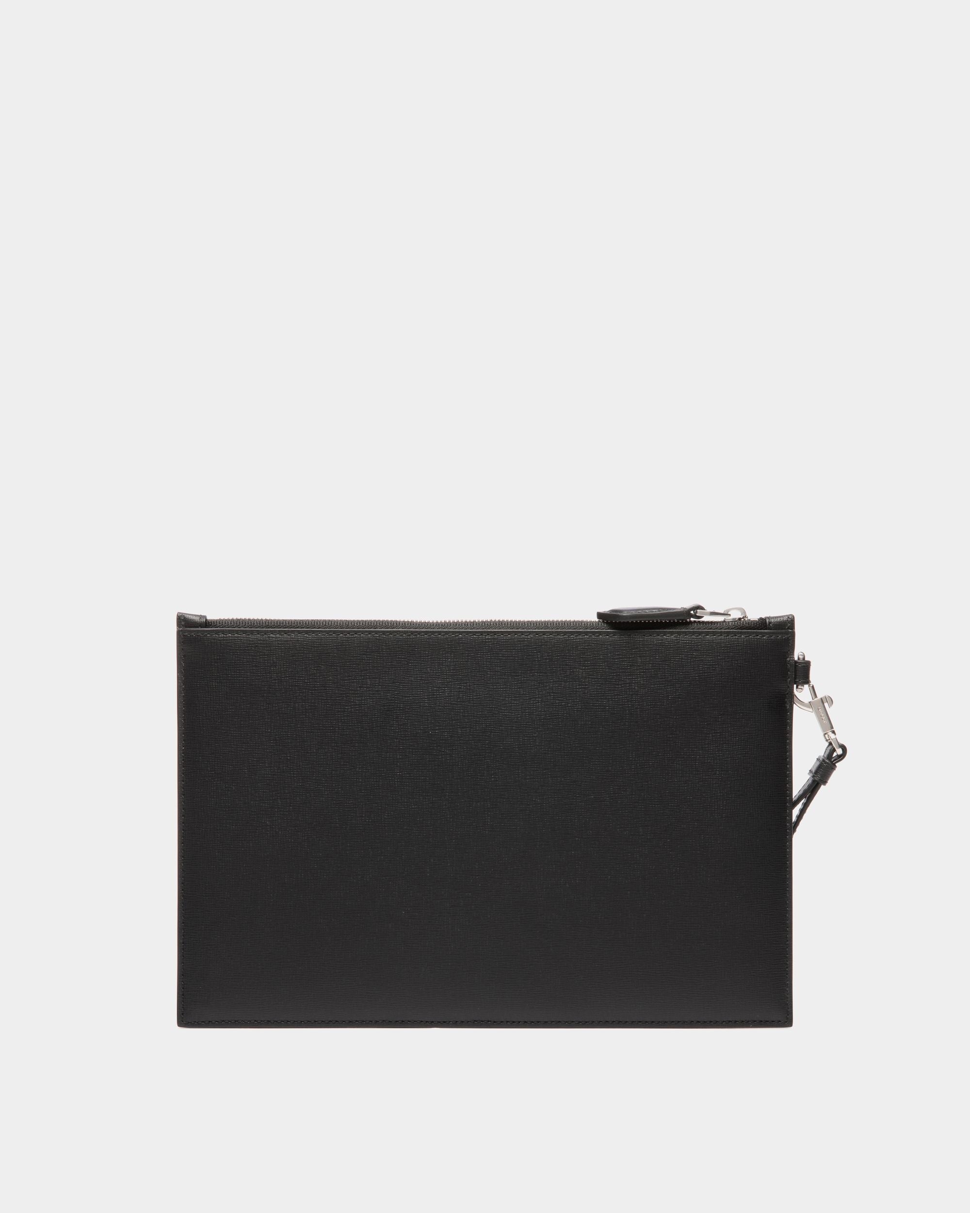 Bally Global - Mythos Pochette In Black Recycled Leather - Black