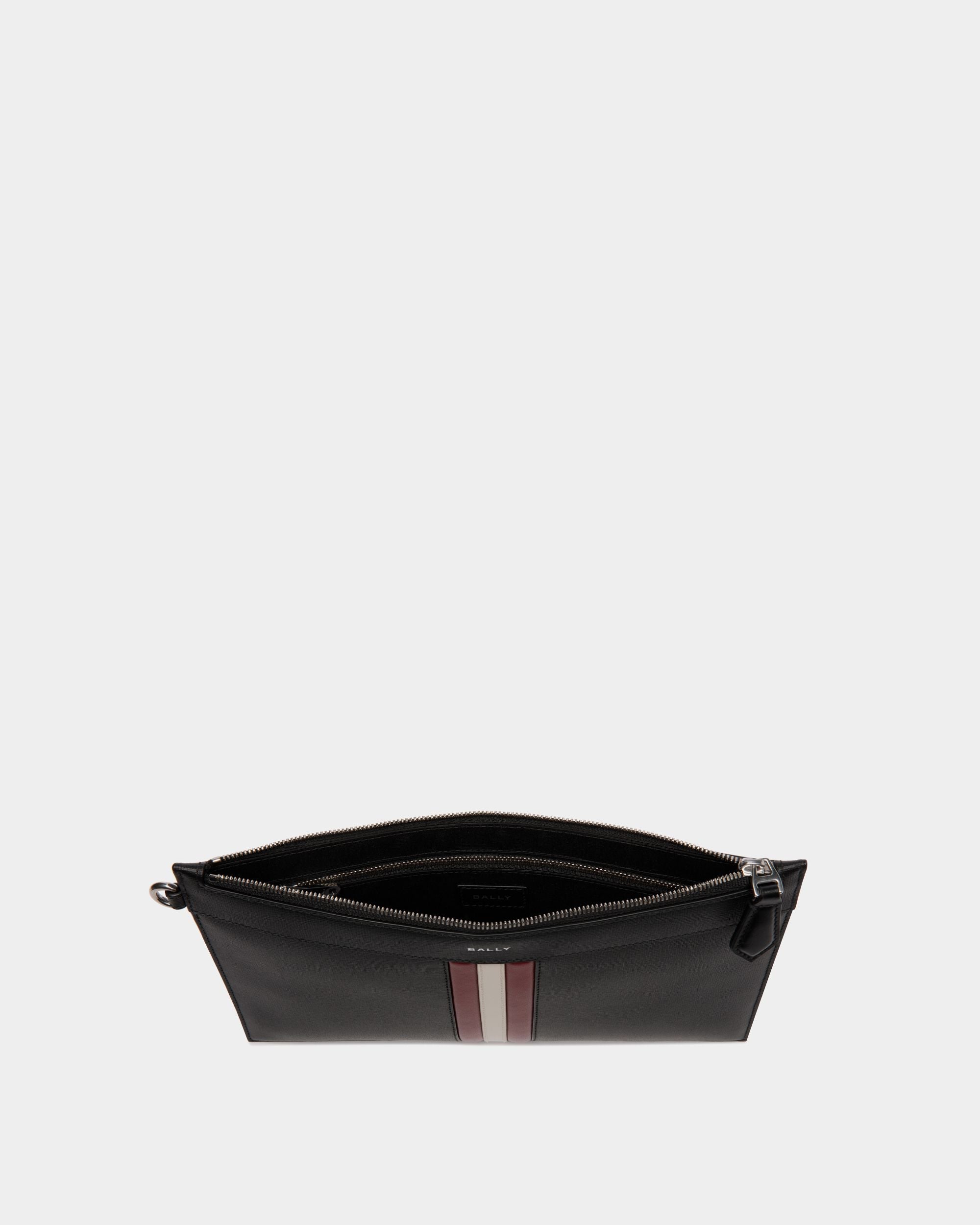 Bally Global - Mythos Pochette In Black Recycled Leather - Black