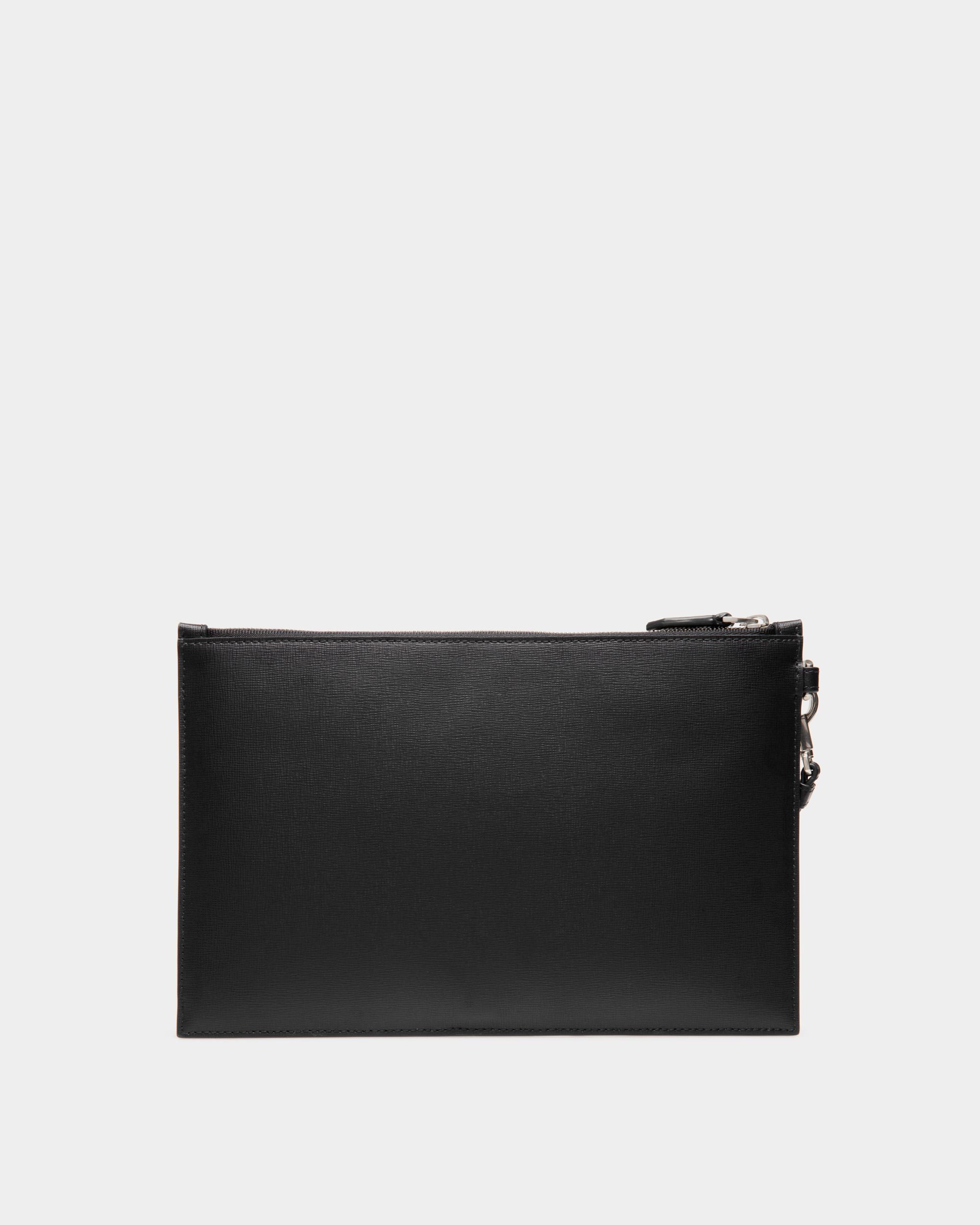 Bally Global - Mythos Pochette in Black Recycled Leather - Black