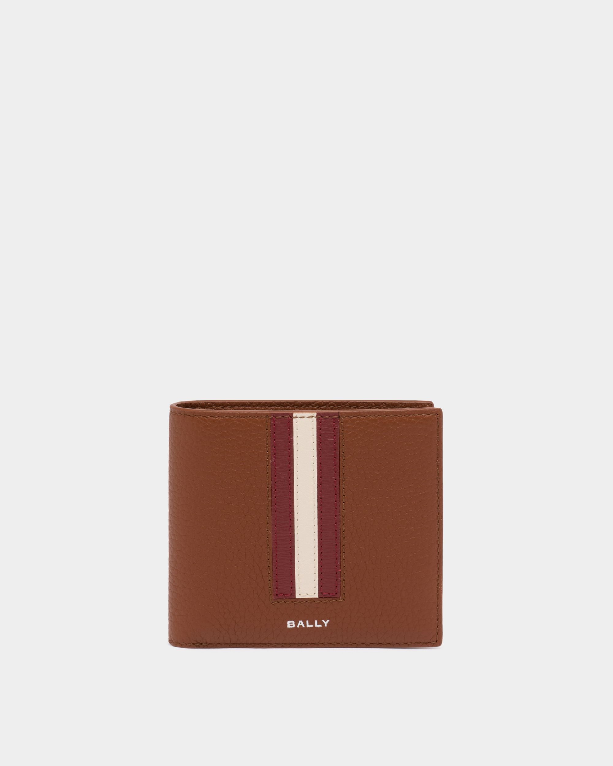 Bally Global - Ribbon Wallet in Amber Brown Grained Leather - Brown