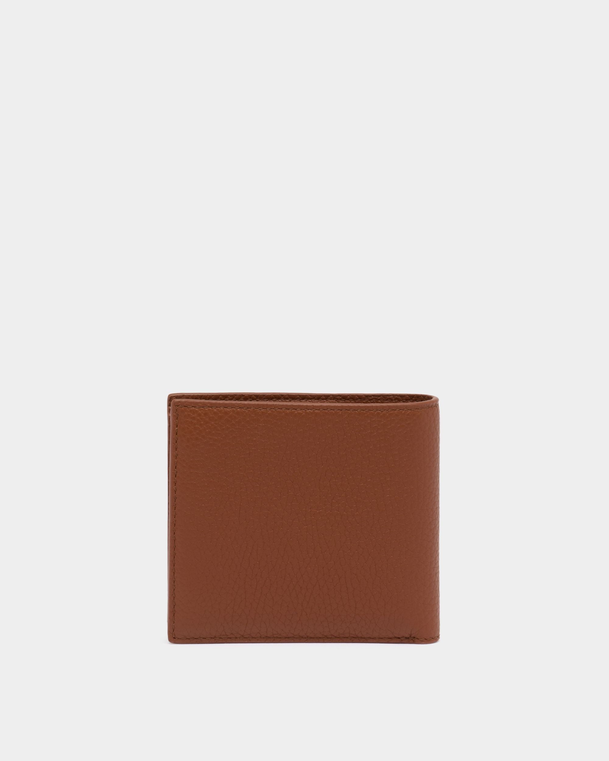 Bally Global - Ribbon Wallet in Amber Brown Grained Leather - Brown