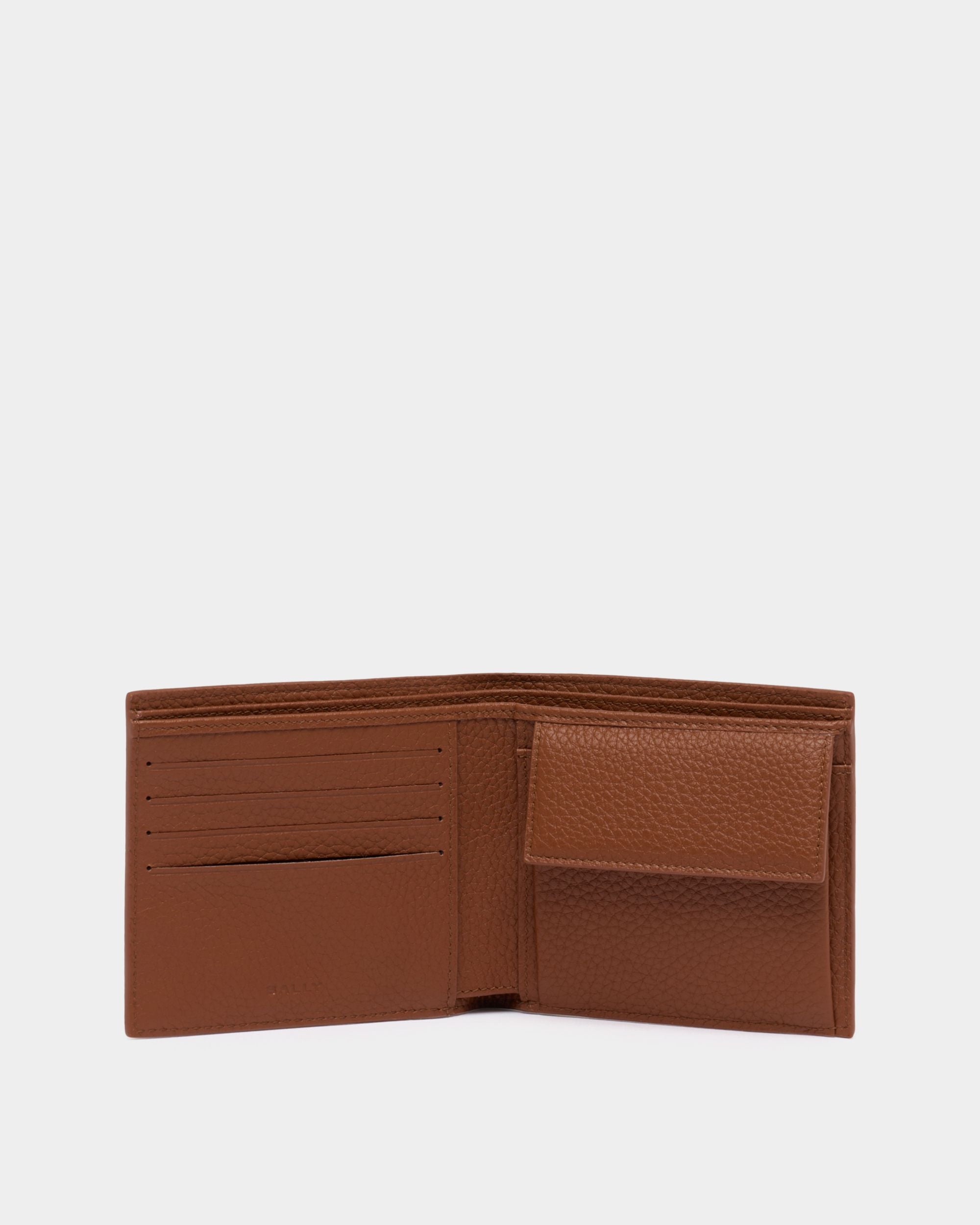 Bally Global - Ribbon Wallet in Amber Brown Grained Leather - Brown