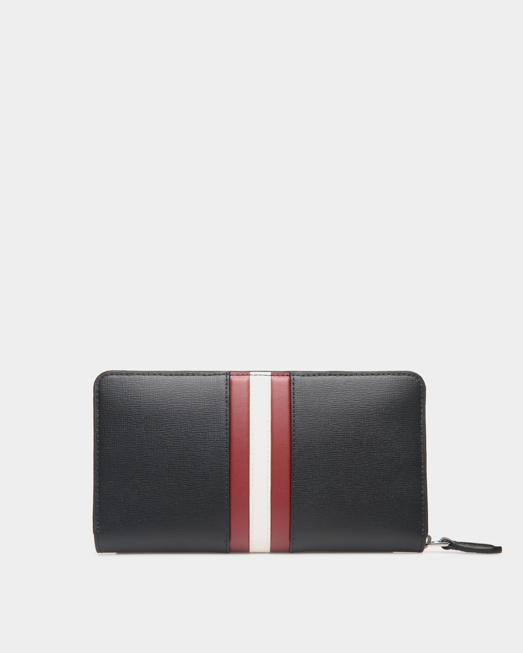 Bally Global - Mythos Zip Around Wallet In Black Recycled Leather - Black