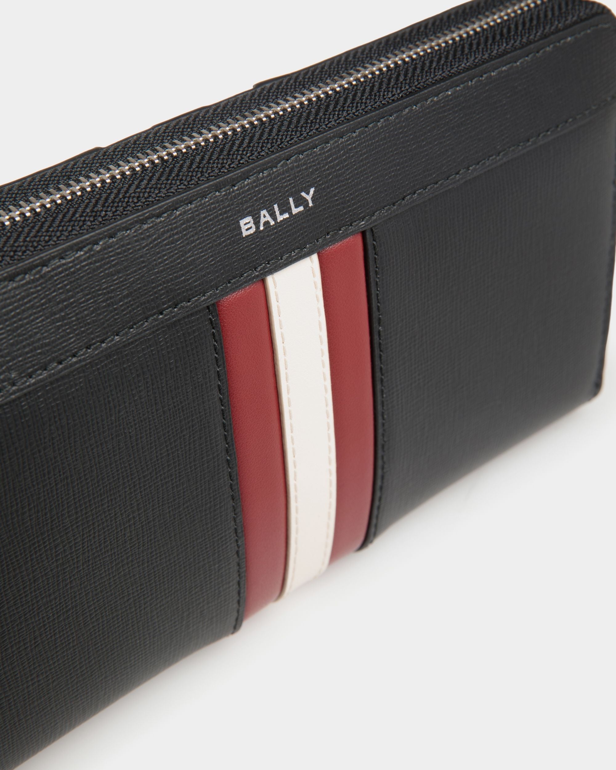 Bally Global - Mythos Zip Around Wallet In Black Recycled Leather - Black