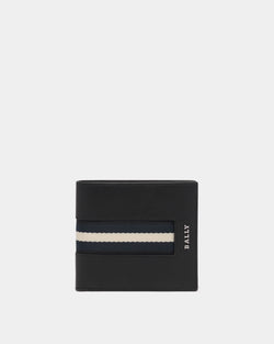 ウォレット ブラックレザー Bally Ribbon