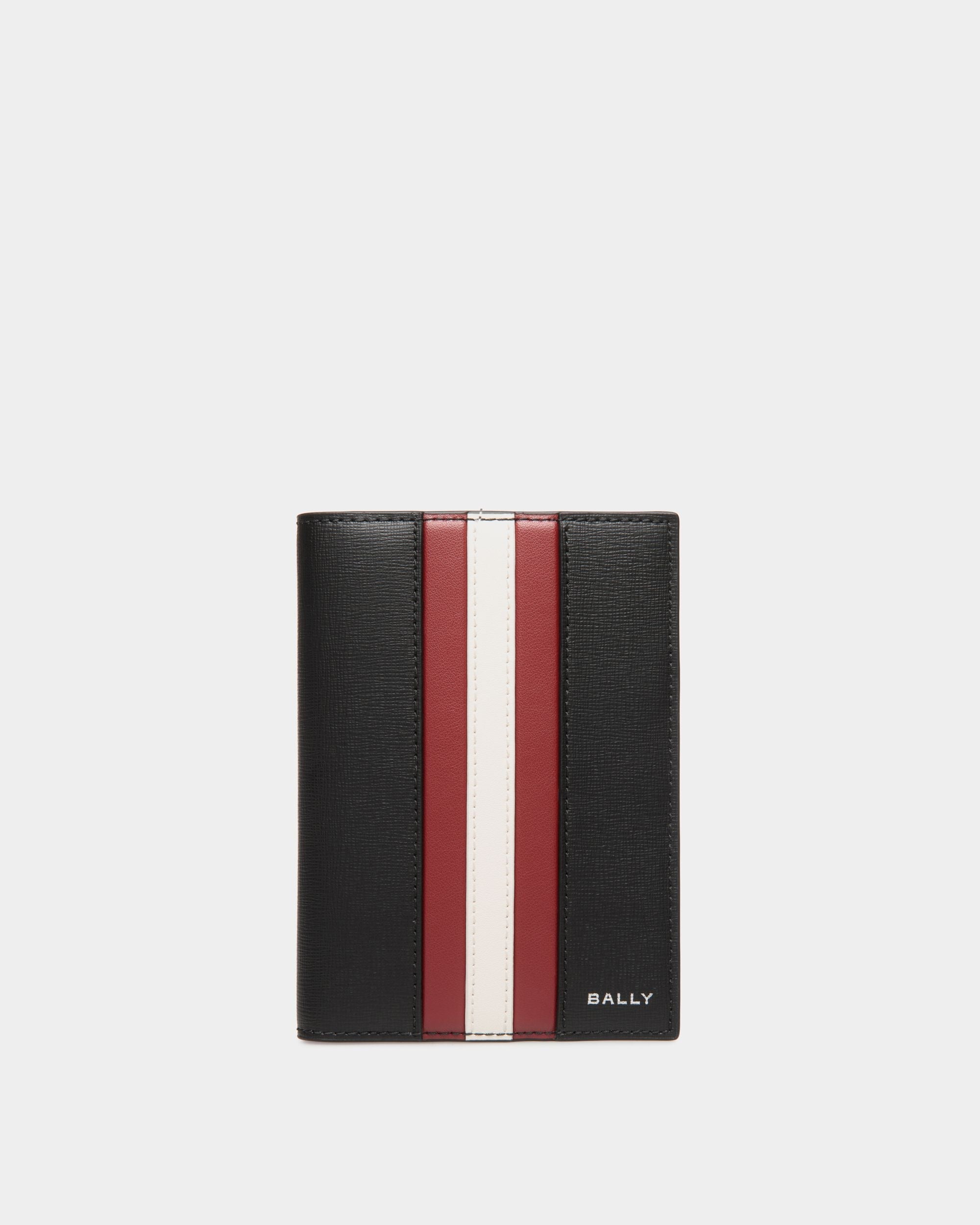 Bally Global - Mythos Passport Holder in Black Recycled Leather - Black