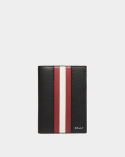 Mythos Passport Holder in Black Recycled Leather