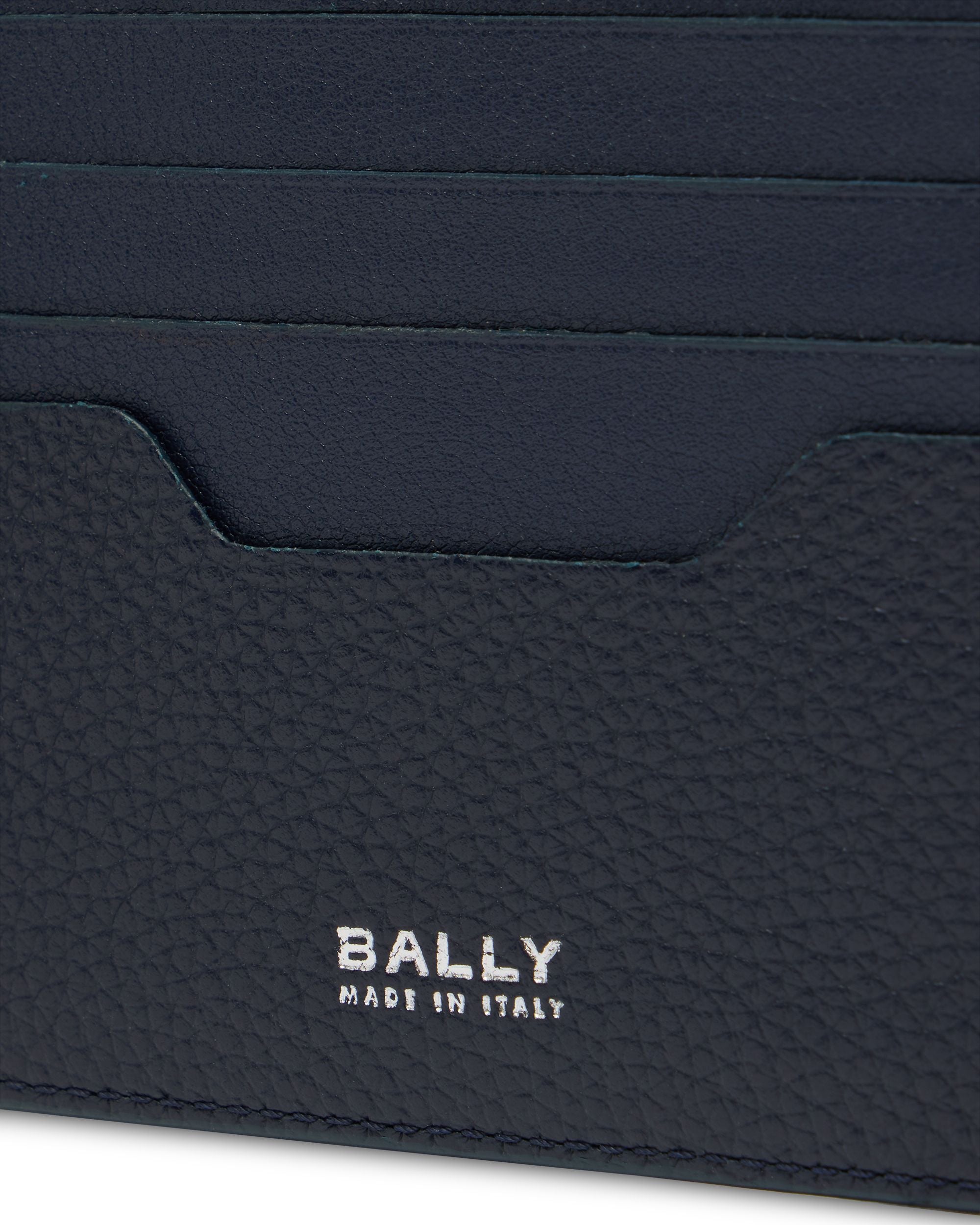 Bally Global - Capitol ウォレット ネイビーブルー グレインレザー - ブルー