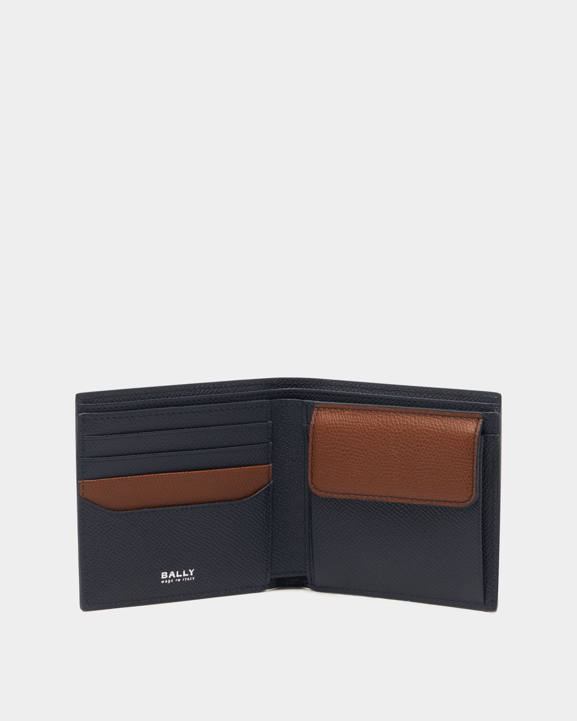 Bally Global - Bally Essential ウォレット ネイビーブルーグレインレザー - ブルー