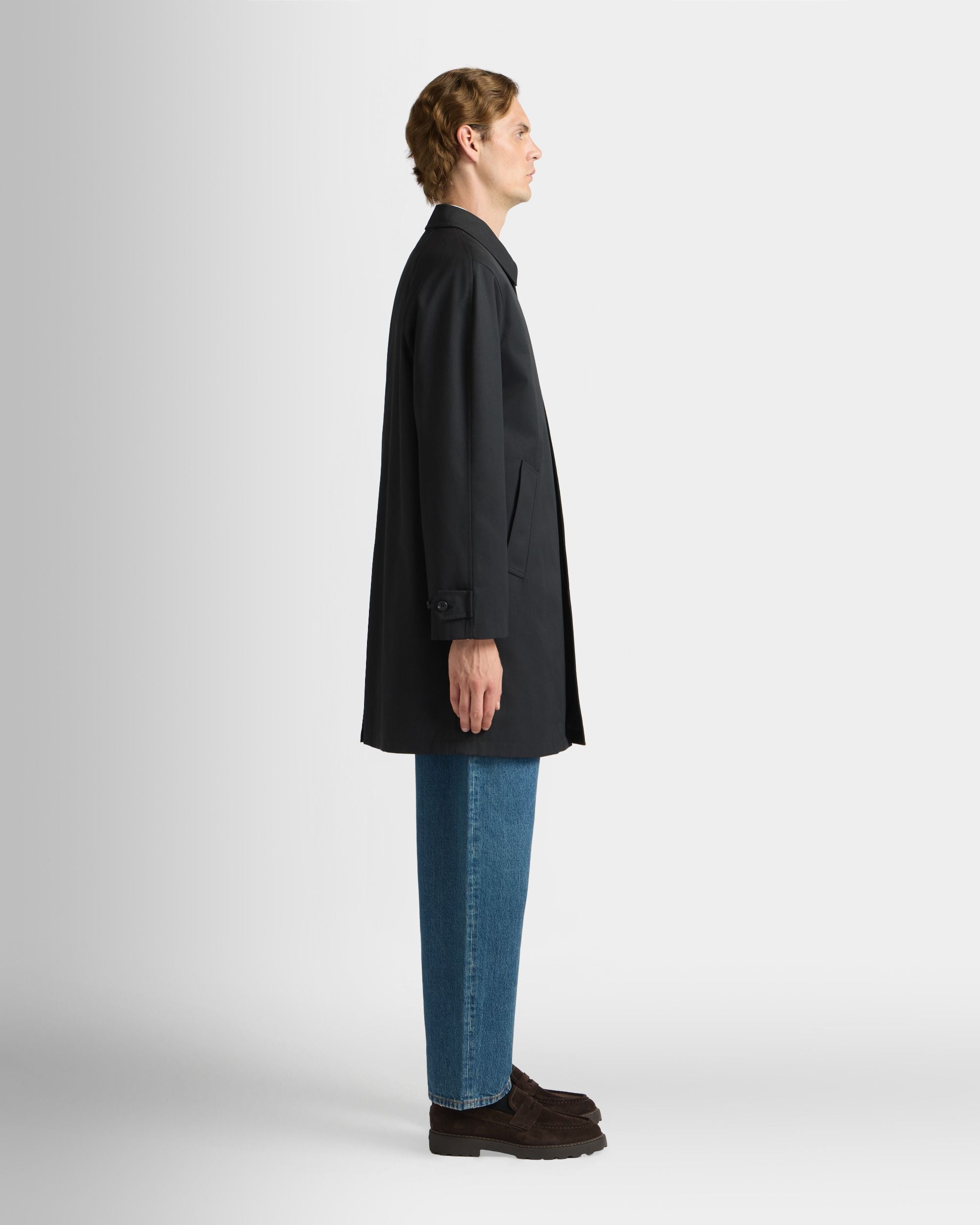 Bally Global - カーコート ネイビーブルー コットン＆ポリエステルブレンド - ブルー