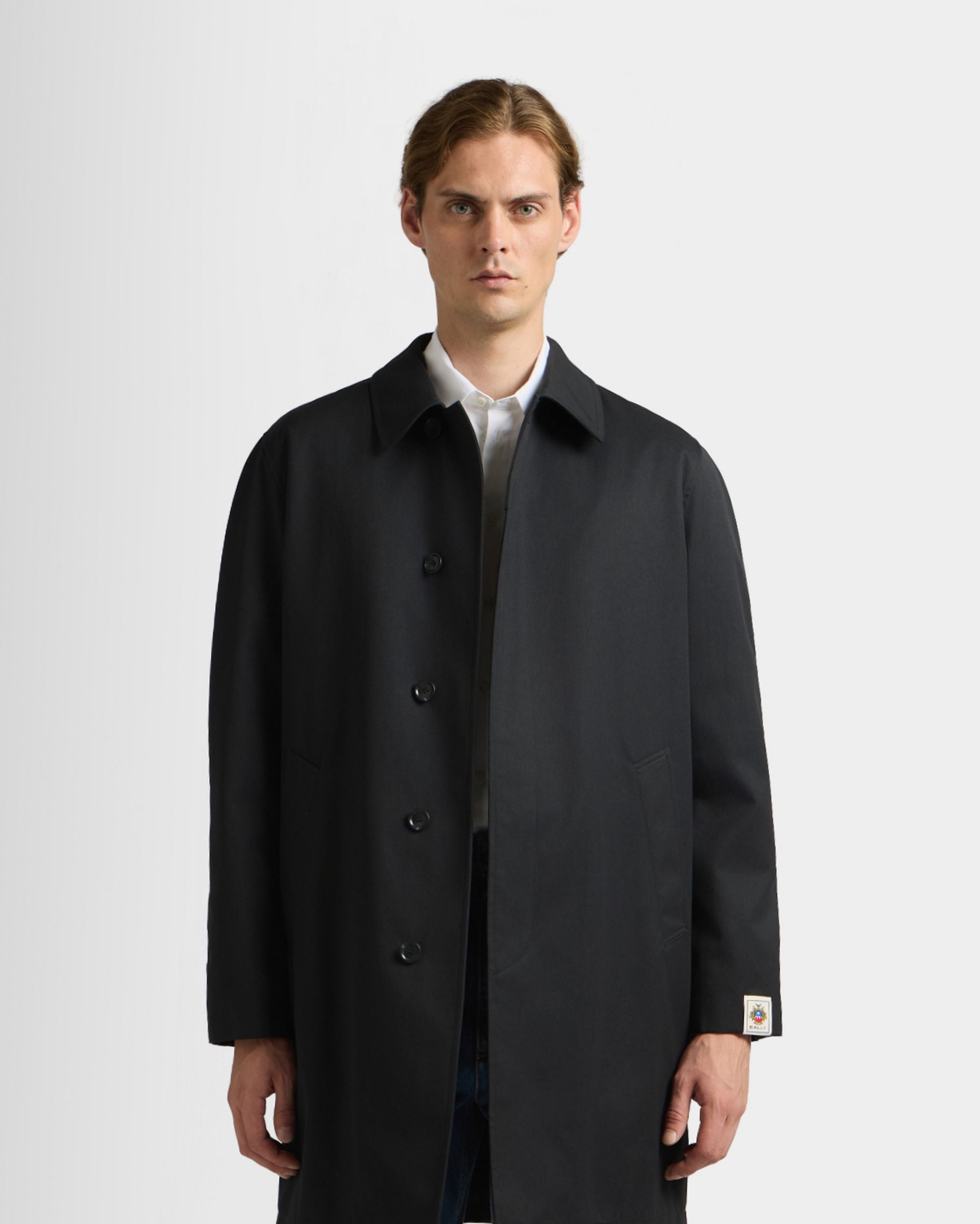 Bally Global - カーコート ネイビーブルー コットン＆ポリエステルブレンド - ブルー