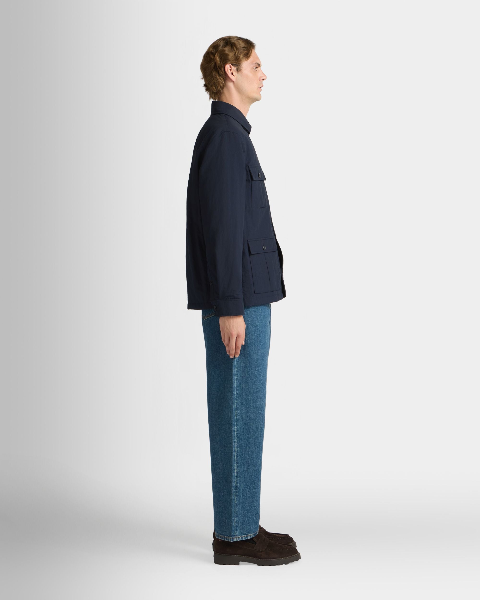 Bally Global - オーバーシャツ ネイビーブルー ナイロン - ブルー