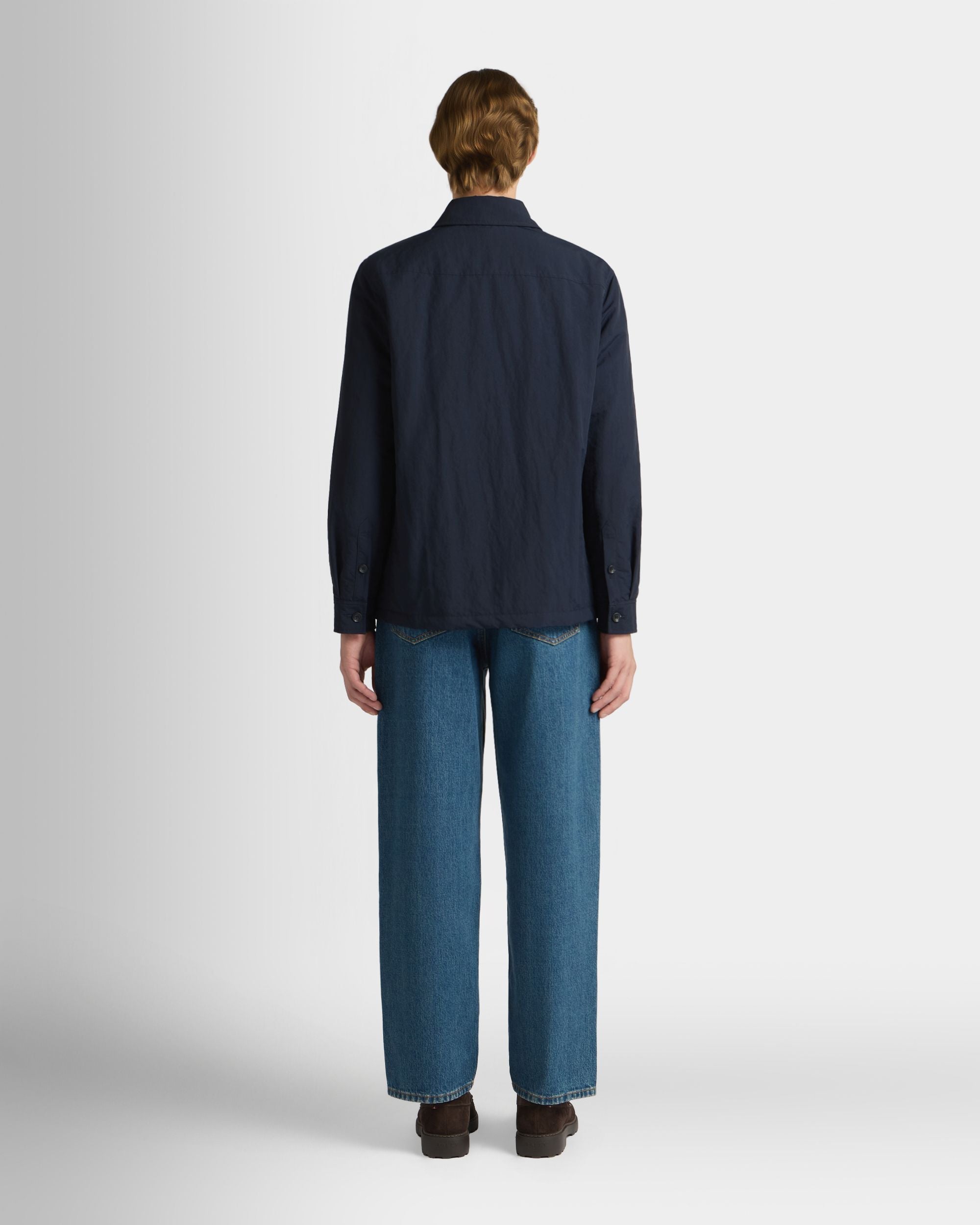 Bally Global - オーバーシャツ ネイビーブルー ナイロン - ブルー