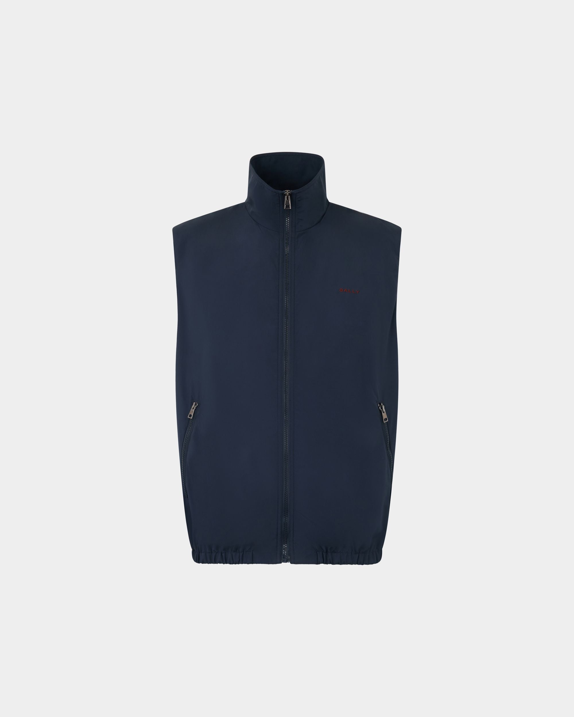 Bally Global - Vest in Navy Blue Fabric - Blue