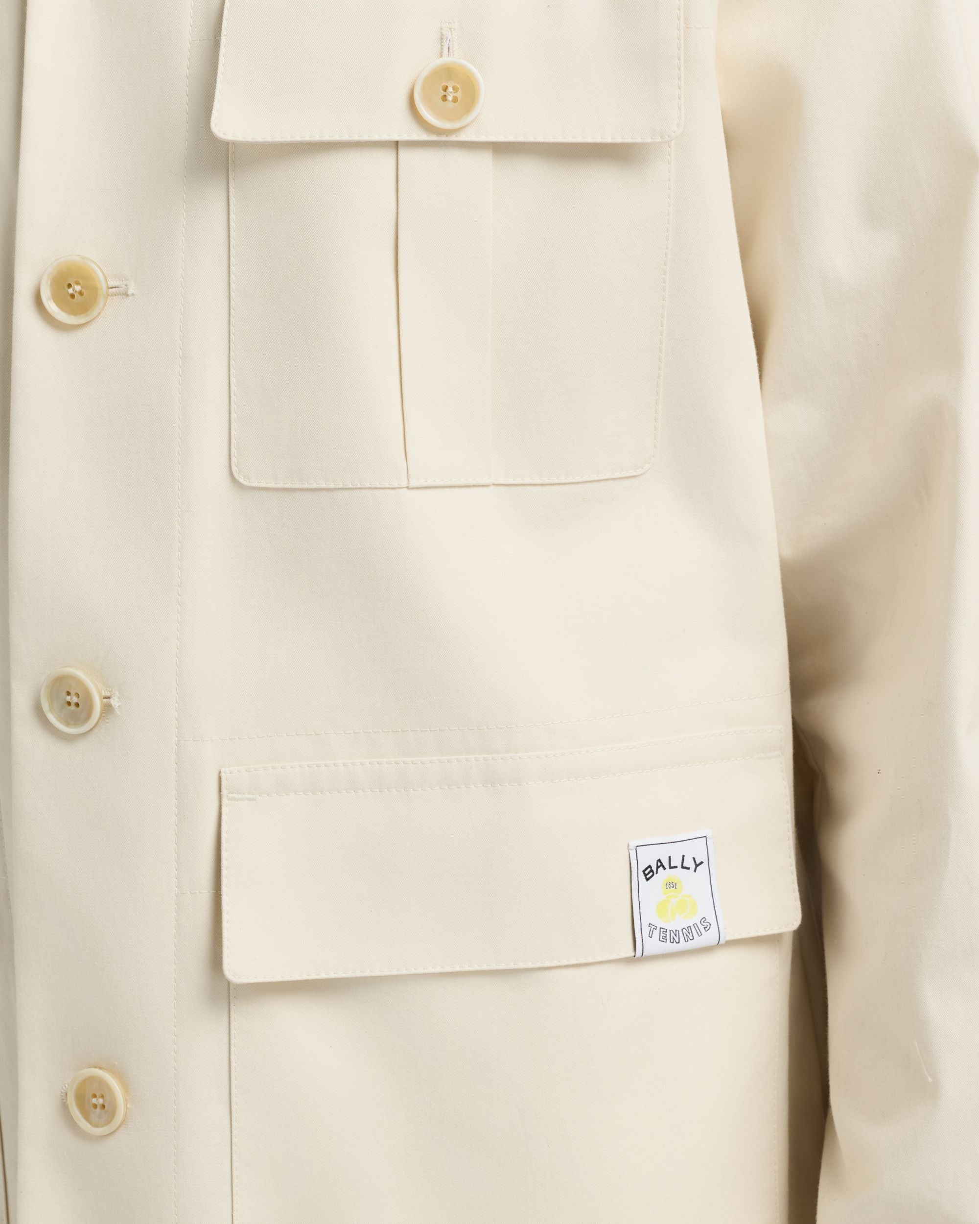 Bally Global - テニスコレクション サハランジャケット アイボリーコットン - ホワイト