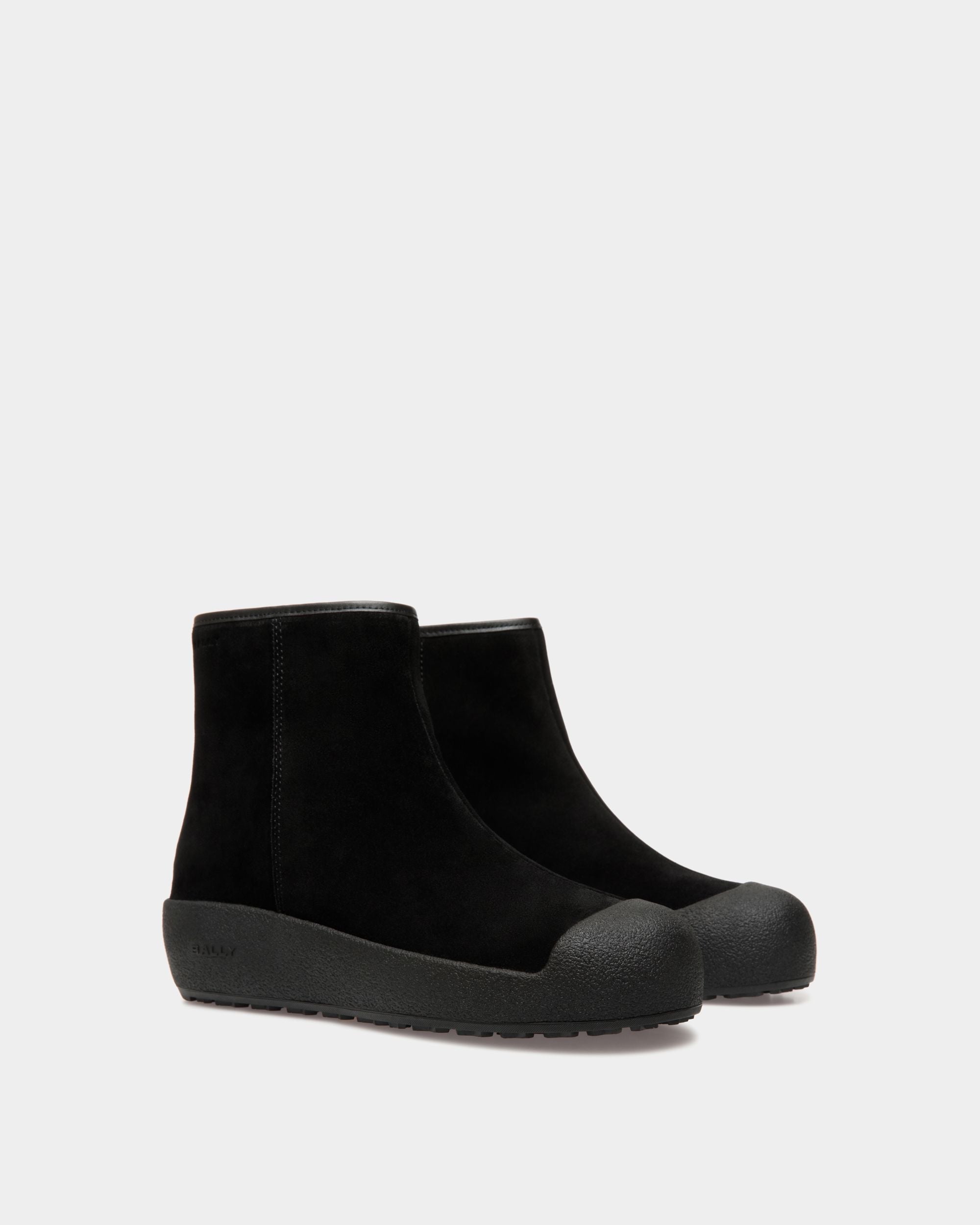 Bally Global - Bally Curling Bootie in Black Suede - Black