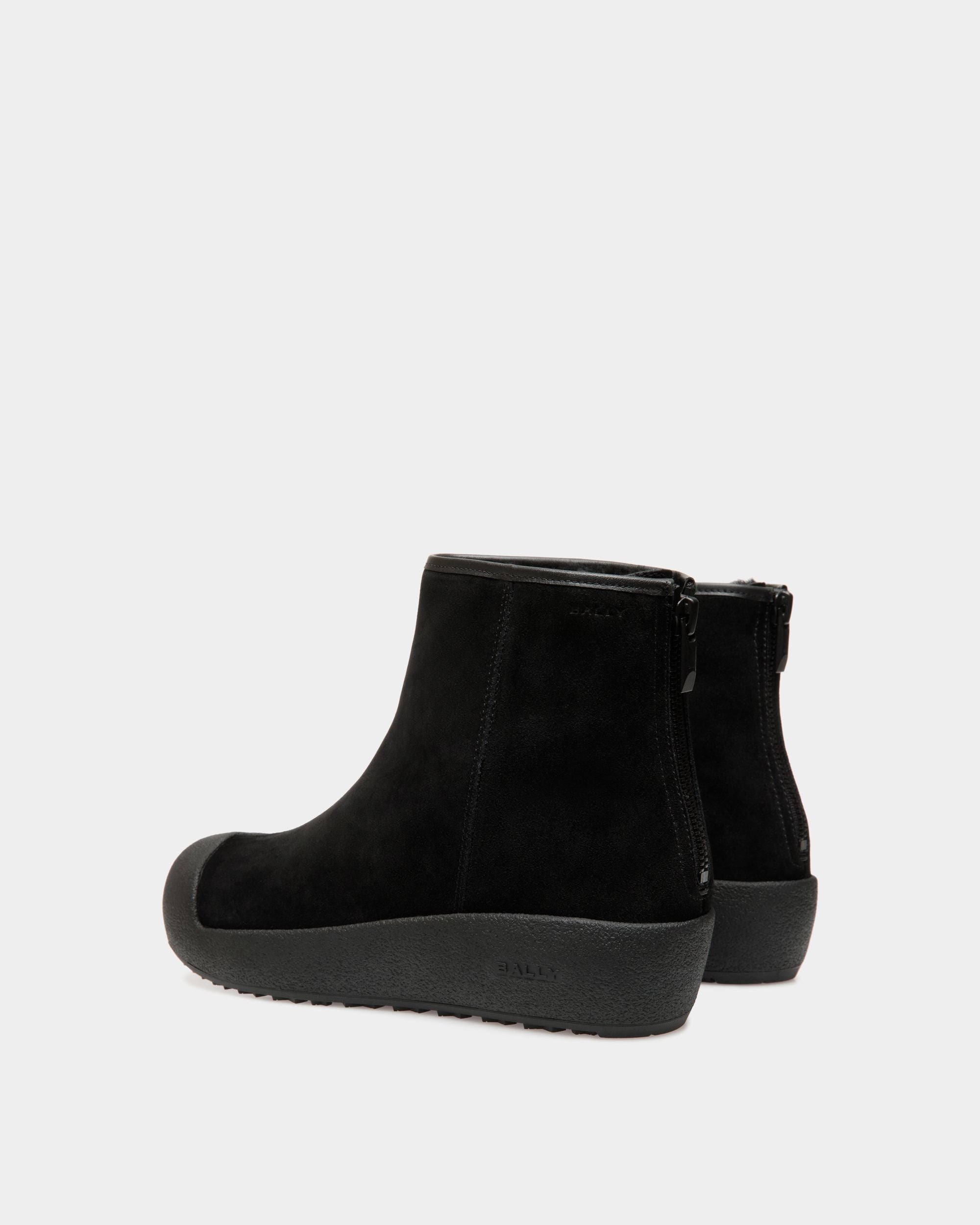 Bally Global - Bally Curling Bootie in Black Suede - Black