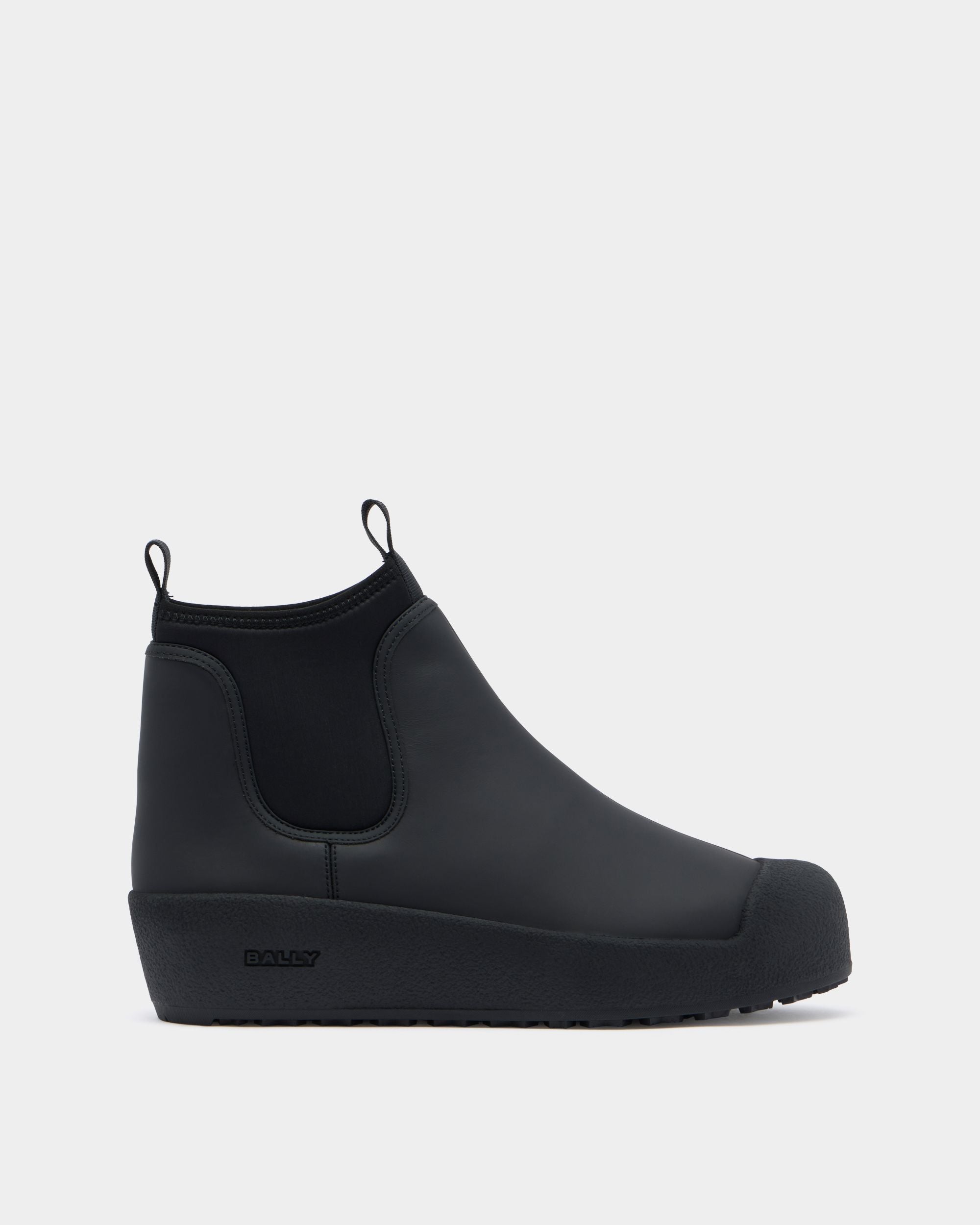 Bally Global - Bally Curling ブーティ ブラック レザー - ブラック