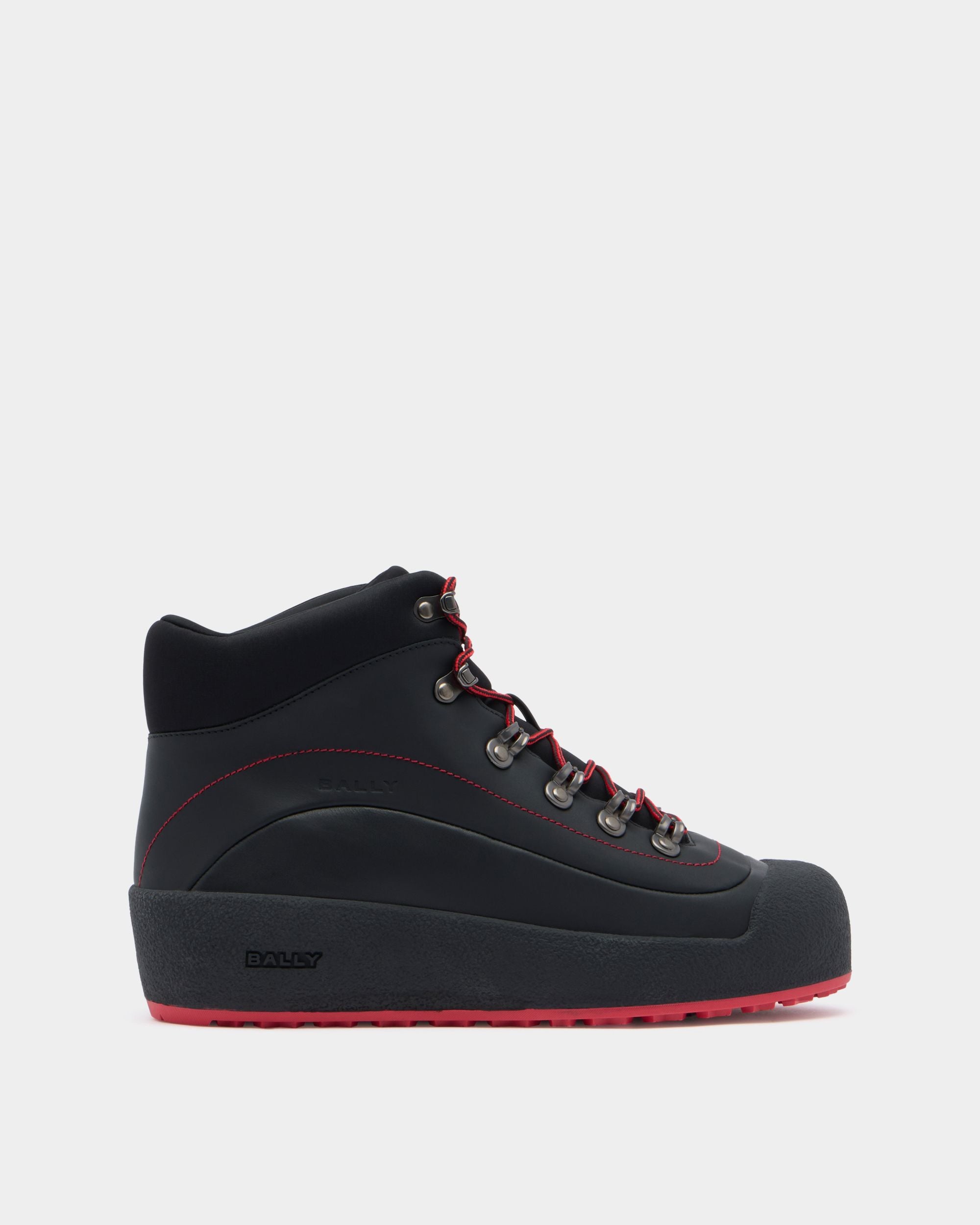 Bally Global - Bally Curling ブーティ ブラック レザー - ブラック