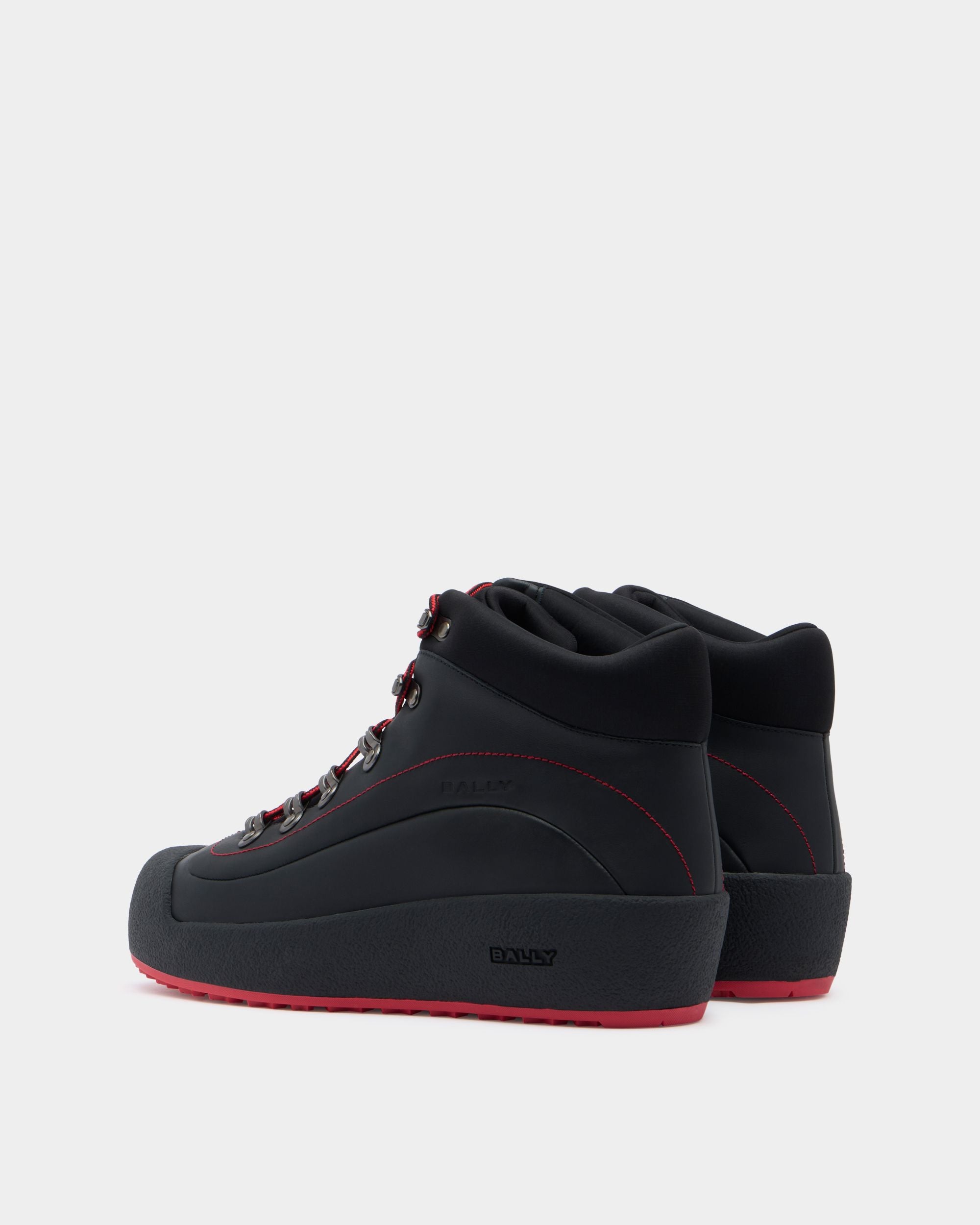 Bally Global - Bally Curling ブーティ ブラック レザー - ブラック