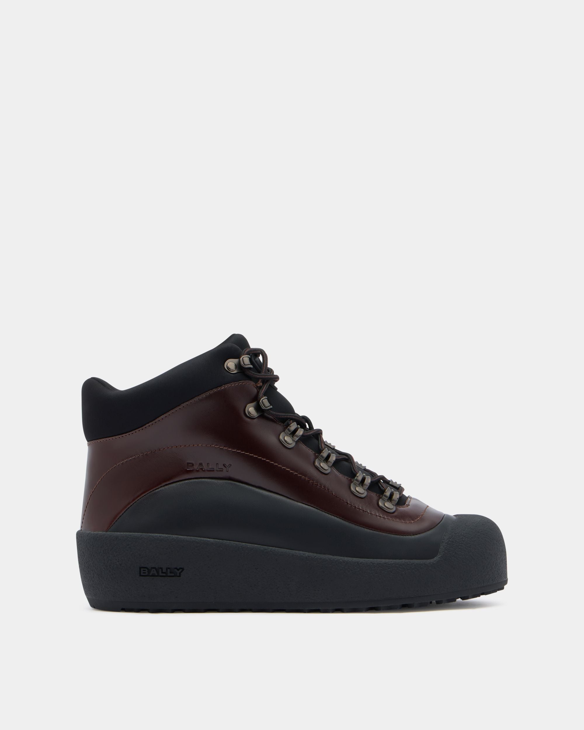 Bally Global - Bally Curling ブーティ ブラウン レザー - ブラウン