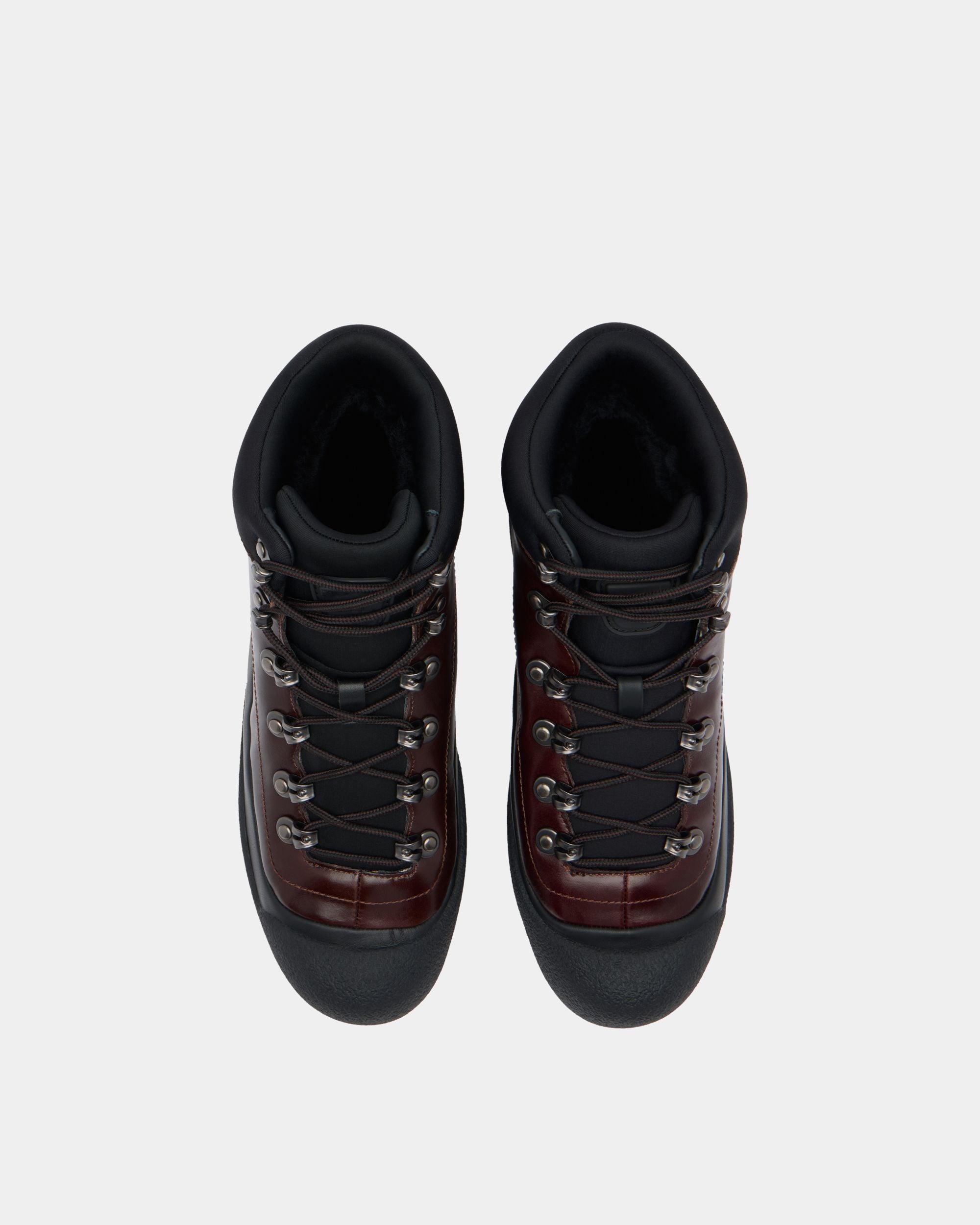 Bally Global - Bally Curling ブーティ ブラウン レザー - ブラウン