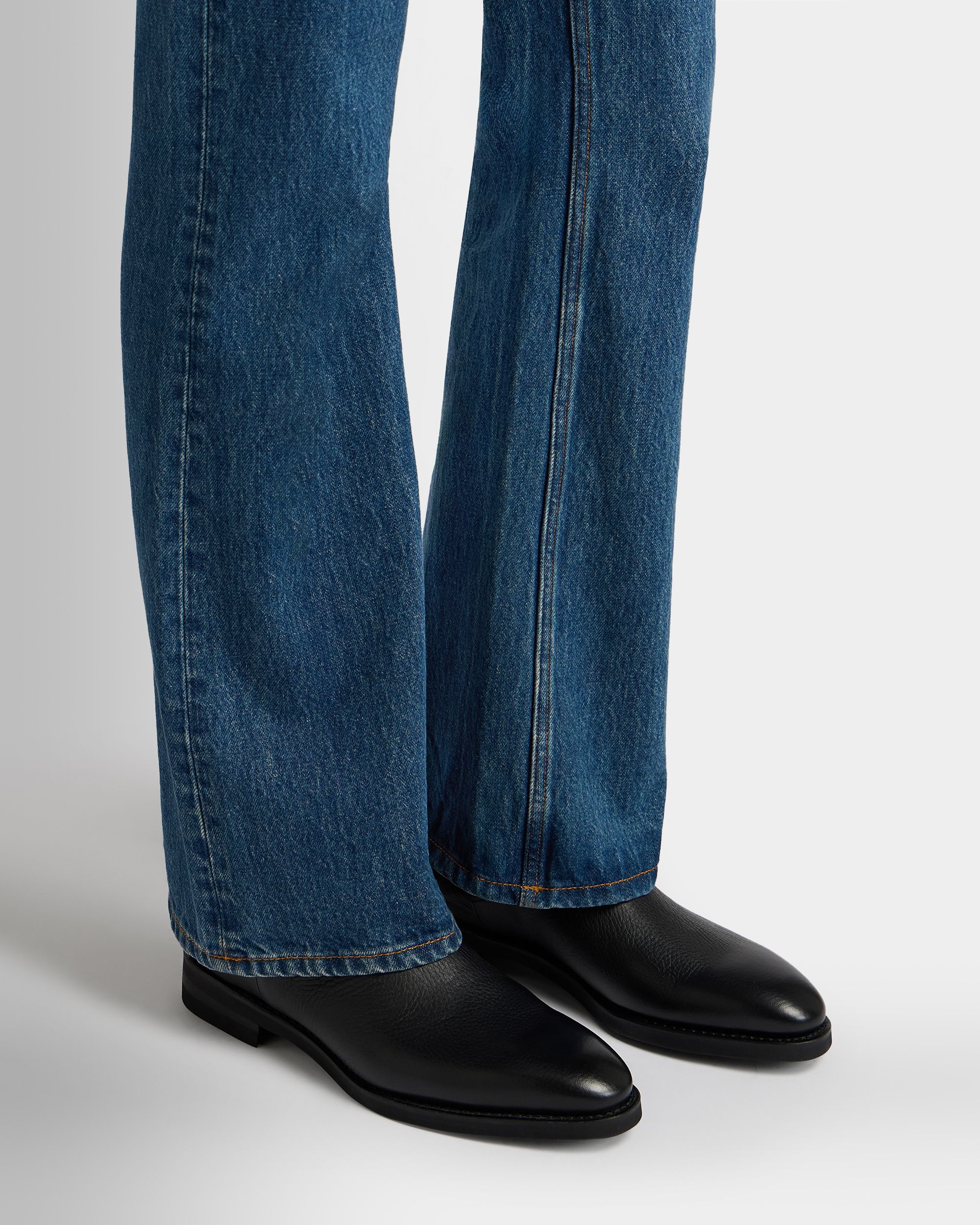 Bally Global - Scribe Un Bootie in Black Grained Leather - Black