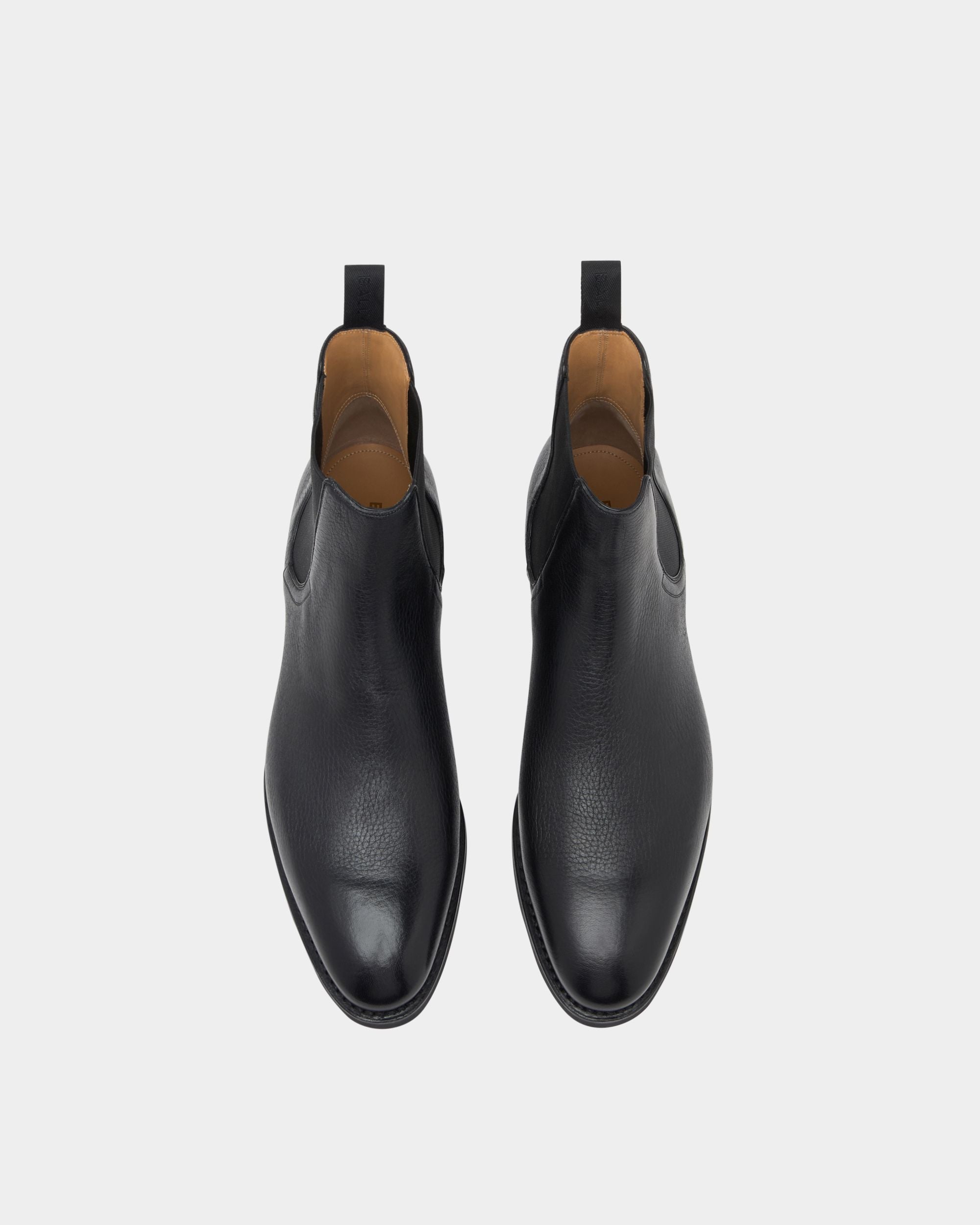 Bally Global - Scribe Un Bootie in Black Grained Leather - Black