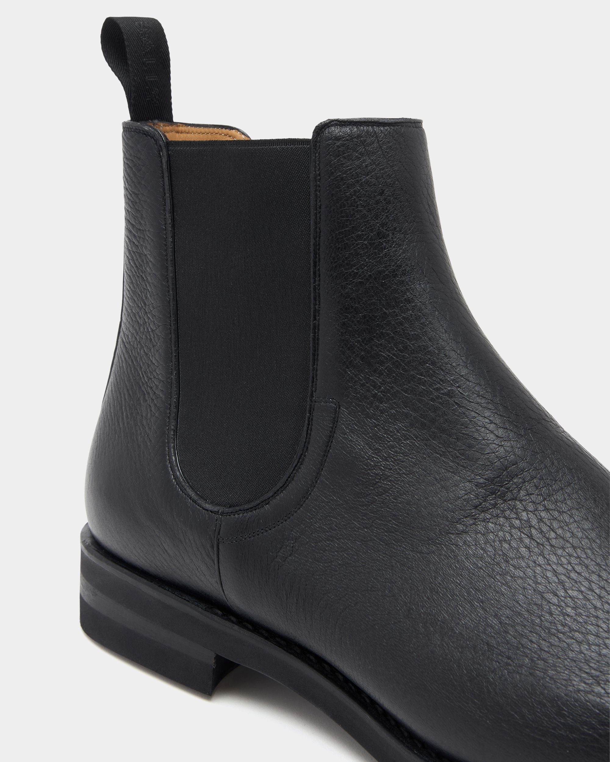 Bally Global - Scribe Un Bootie in Black Grained Leather - Black