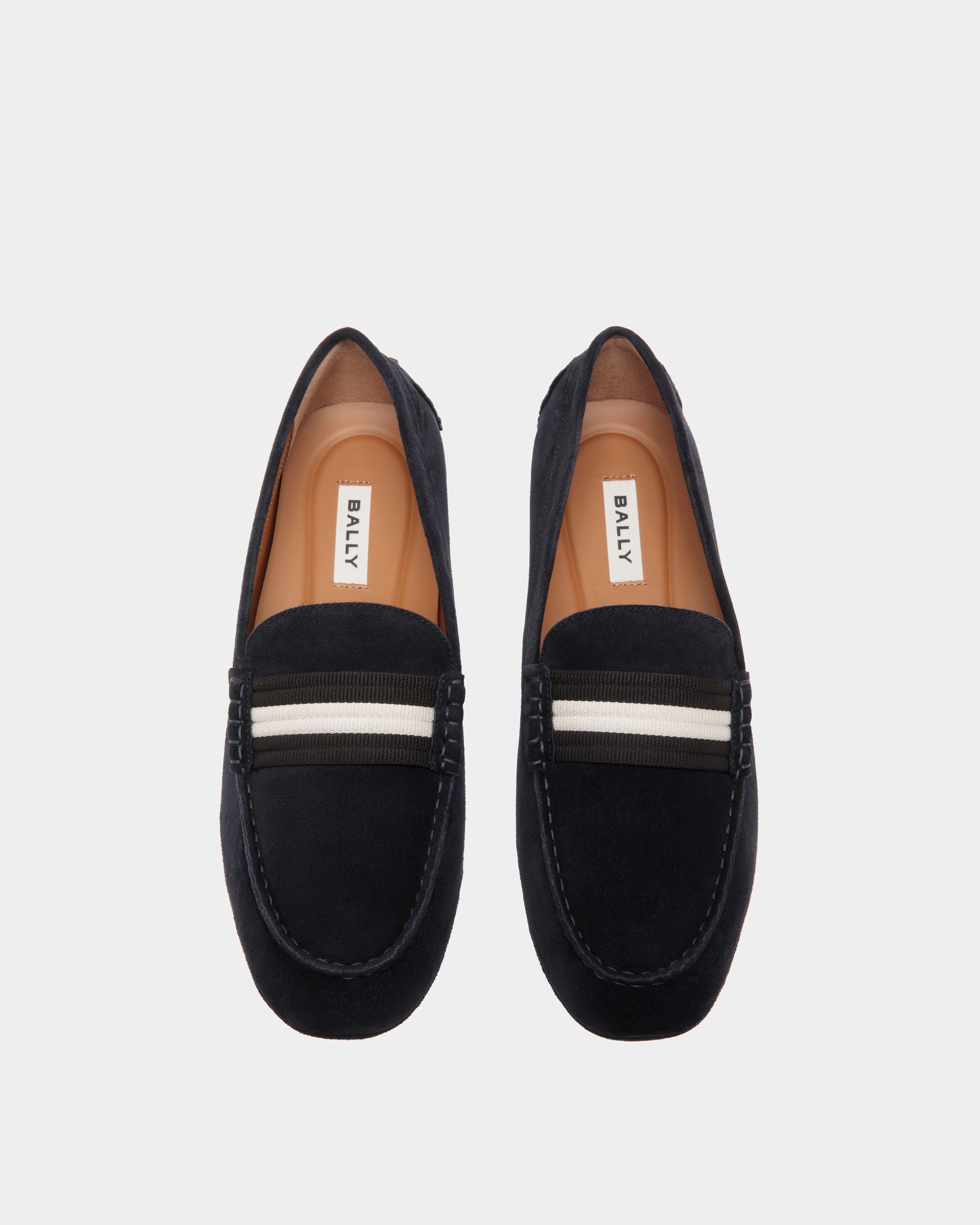 Bally Global - Kerbs Driver in Blue Suede - Blue