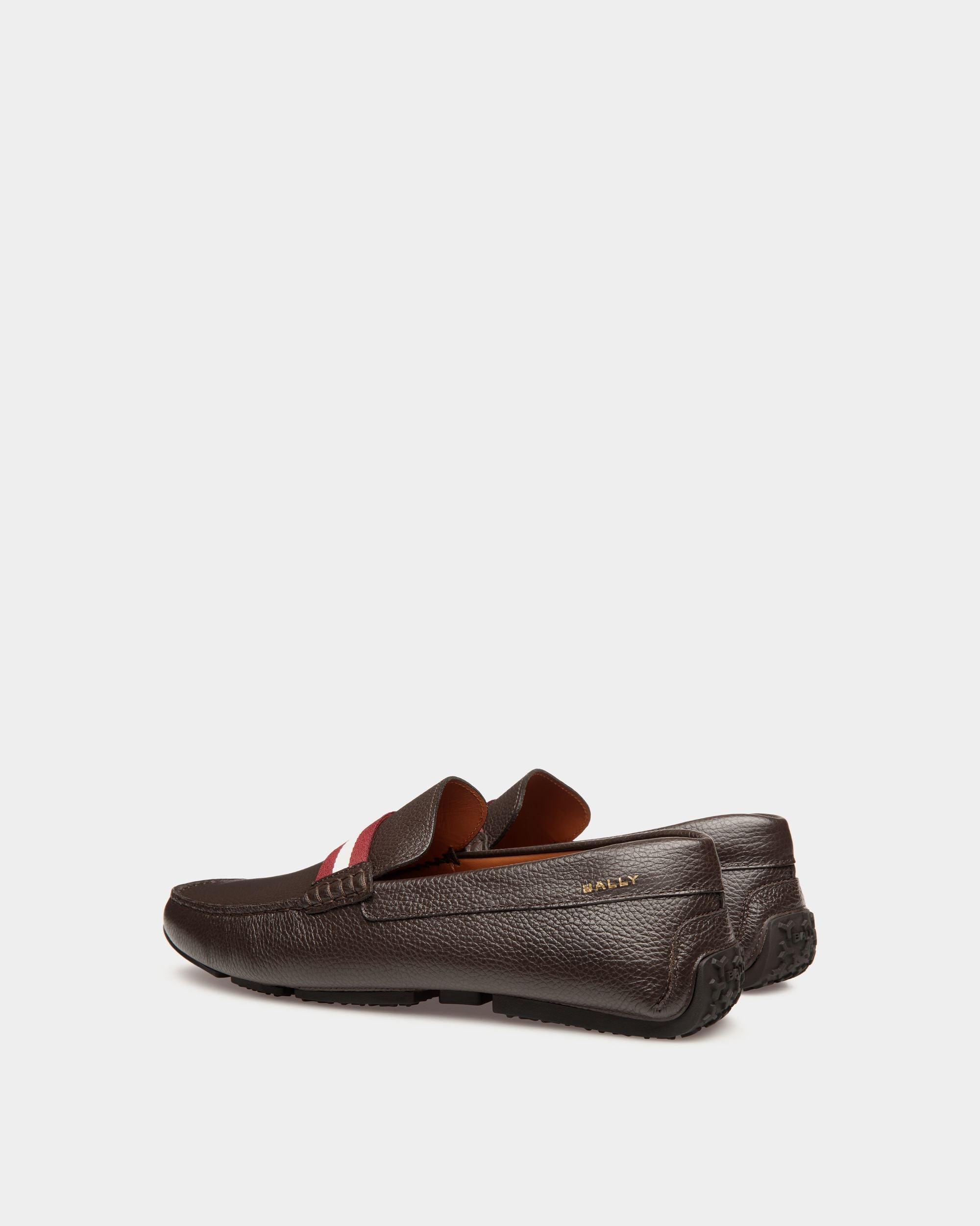 Bally Global - Pilot Driver In Brown Grained Leather - Brown