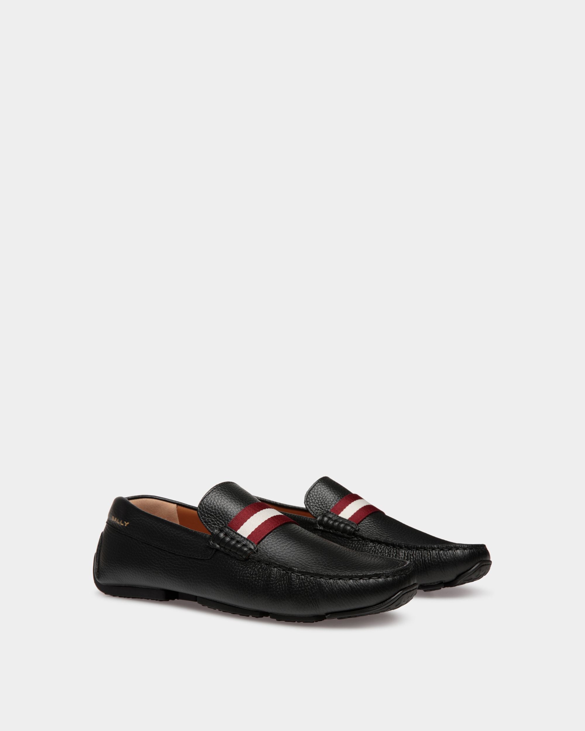 Bally Global - Pilot Driver In Black Grained Leather - Black