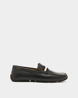 Pilot Driver in Black Grained Leather