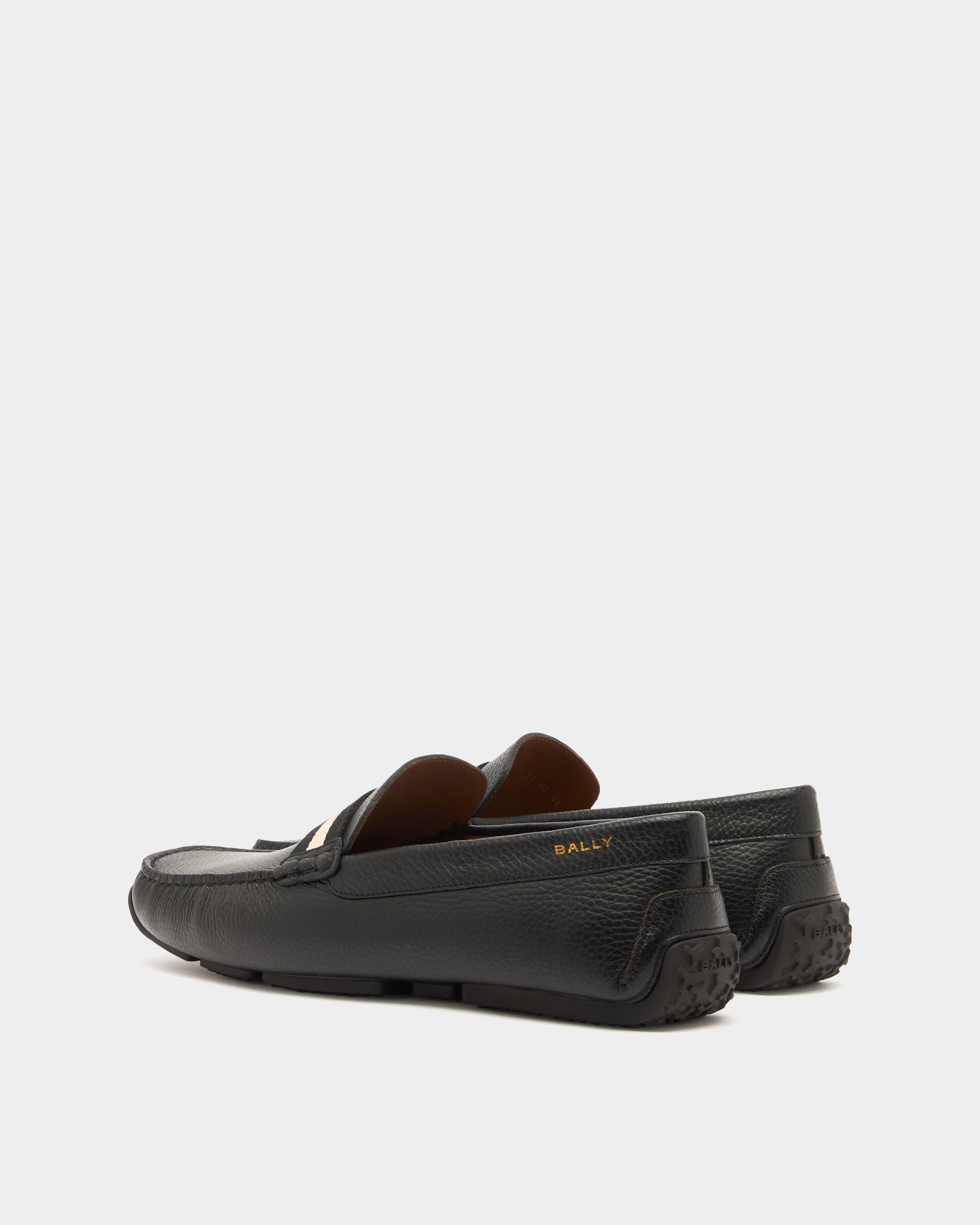 Bally Global - Pilot Driver in Black Grained Leather - Brown