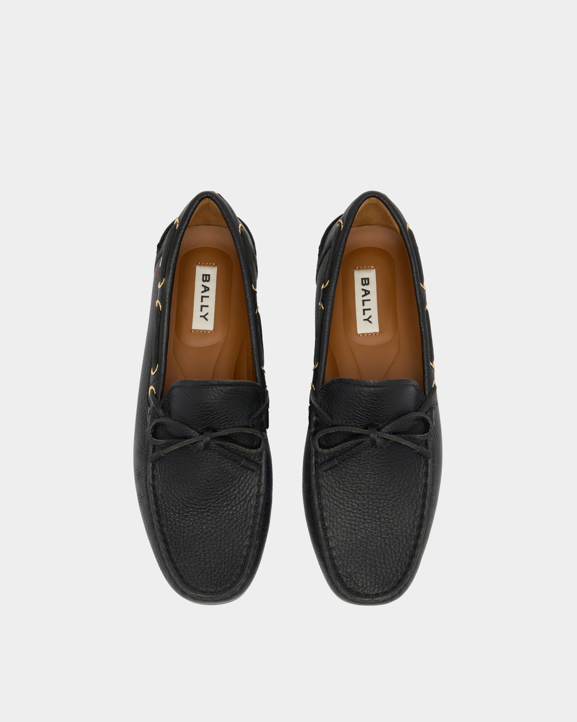 Bally Global - Clay ドライビングシューズ ブラック グレインレザー - ブラック