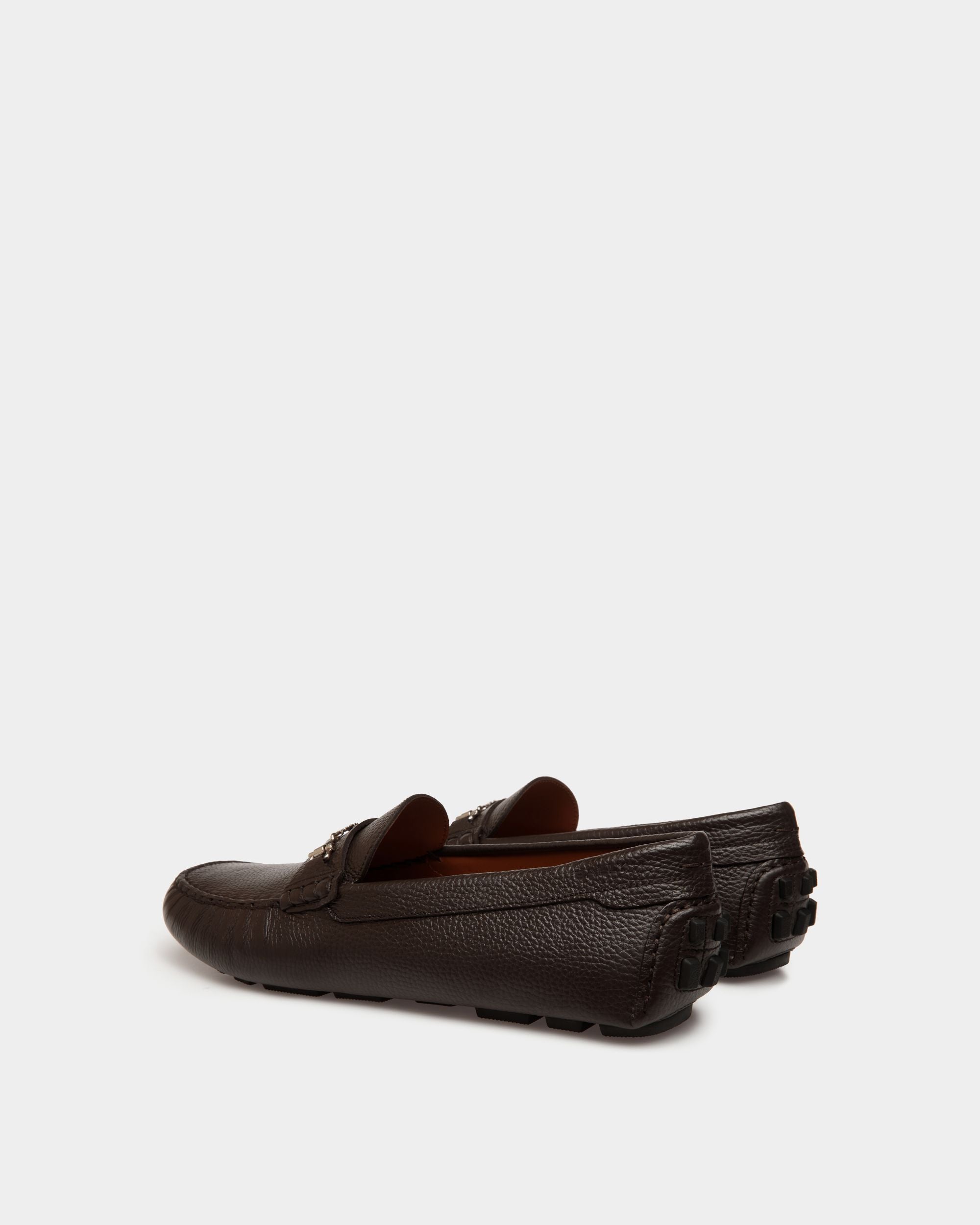 Bally Global - Kerbs Driver in Ebano Grained Leather - Brown