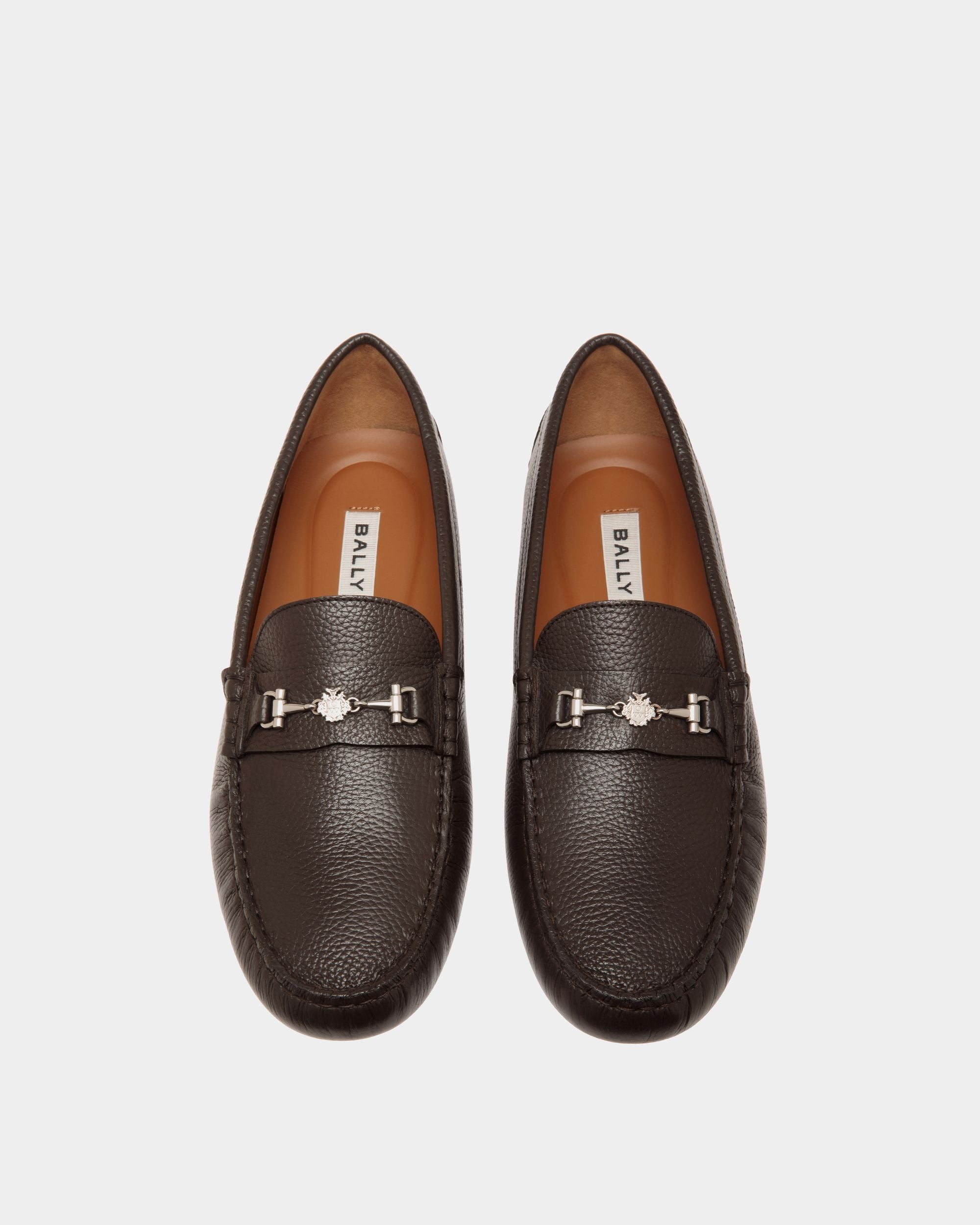 Bally Global - Kerbs Driver in Ebano Grained Leather - Brown